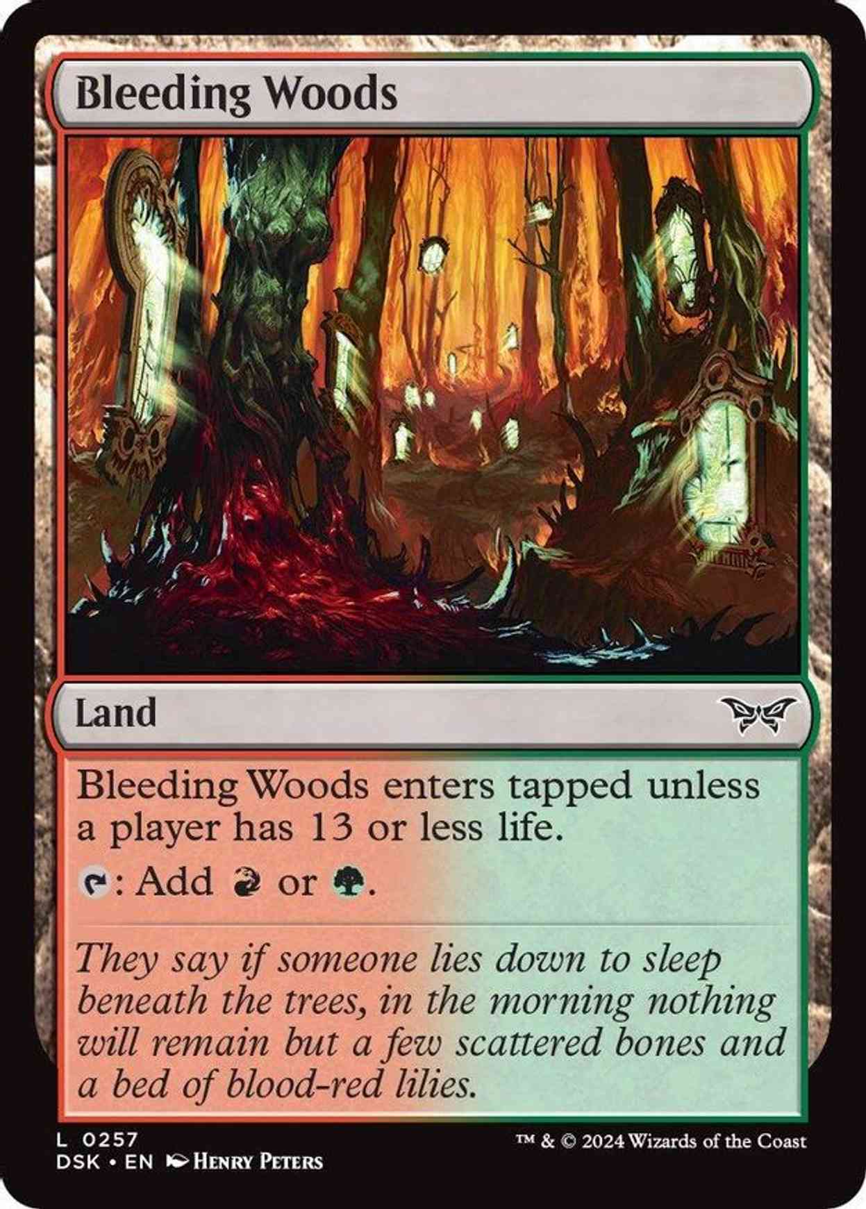 Bleeding Woods magic card front