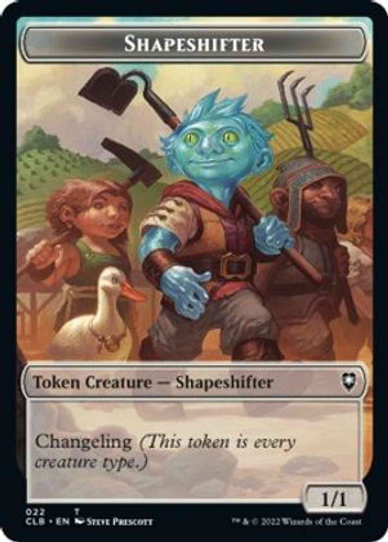 Shapeshifter (022) // Clue Double-sided Token magic card front