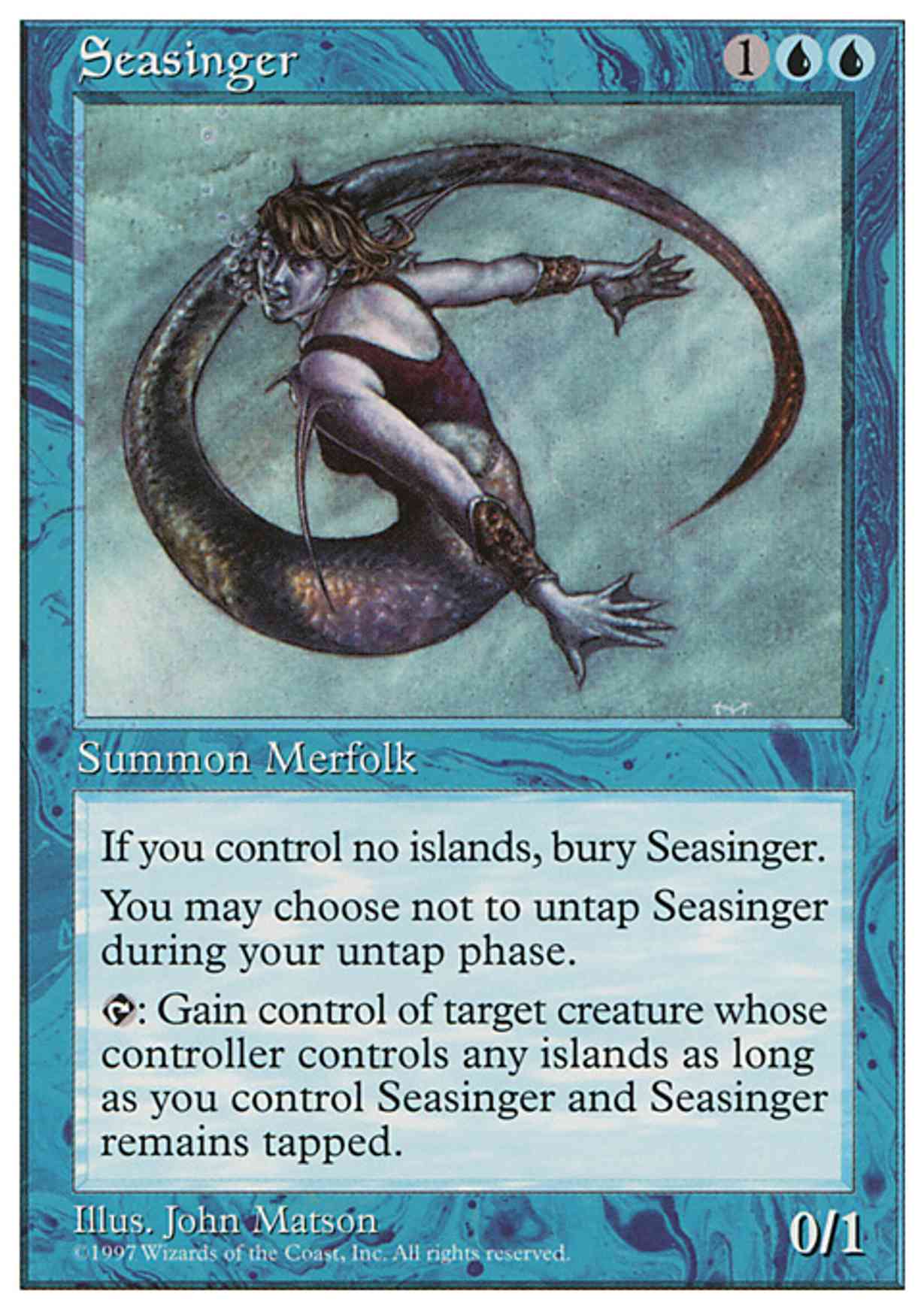 Seasinger magic card front