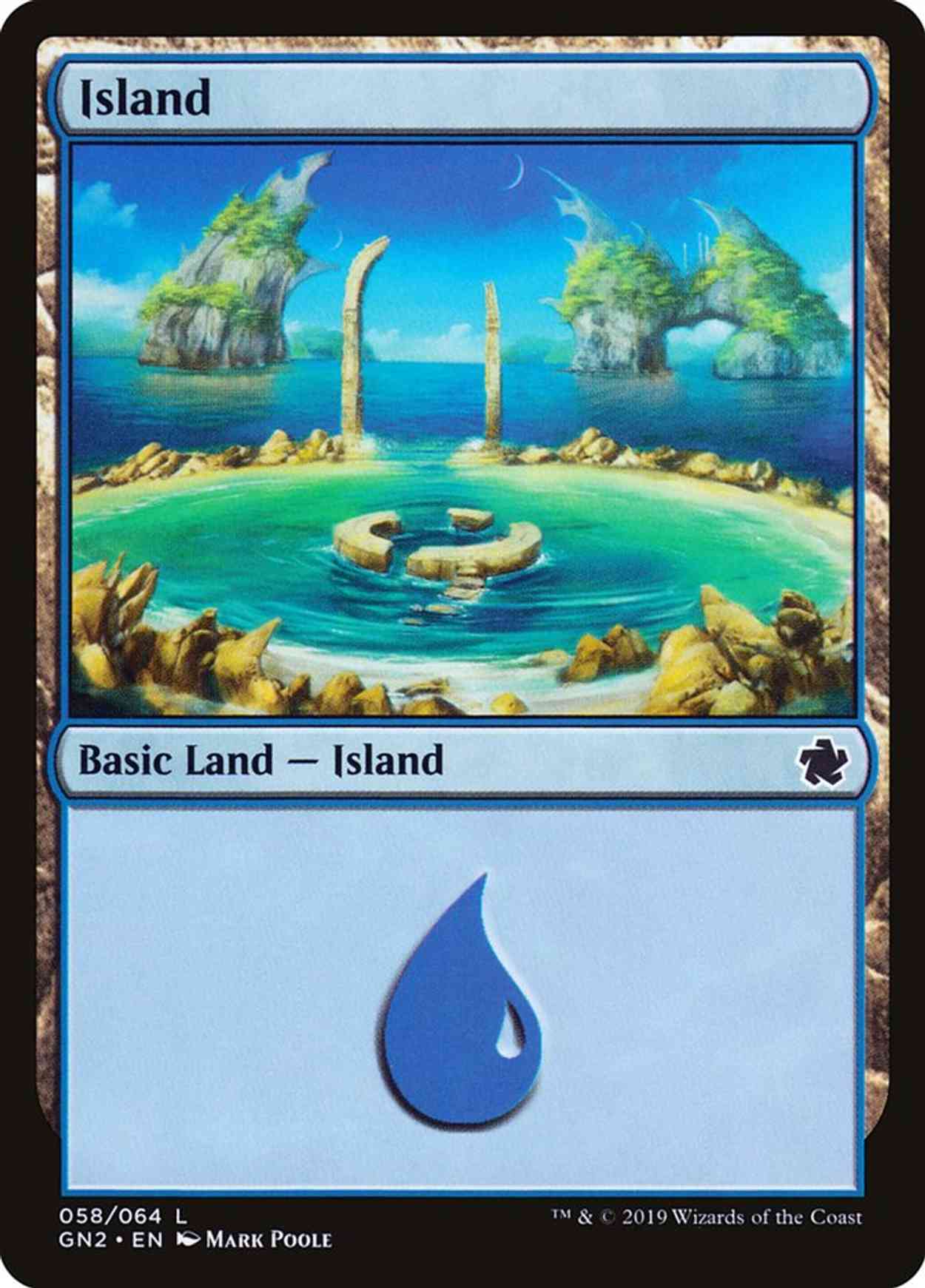 Island (58) magic card front