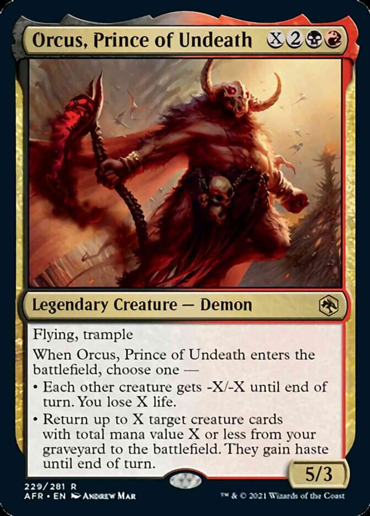 Orcus, Prince of Undeath magic card front