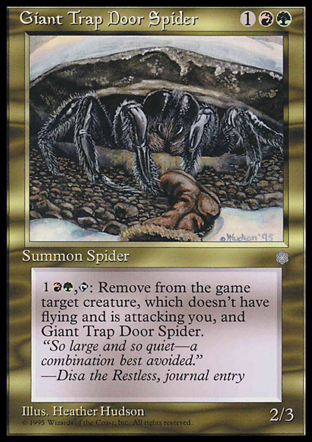 Giant Trap Door Spider magic card front