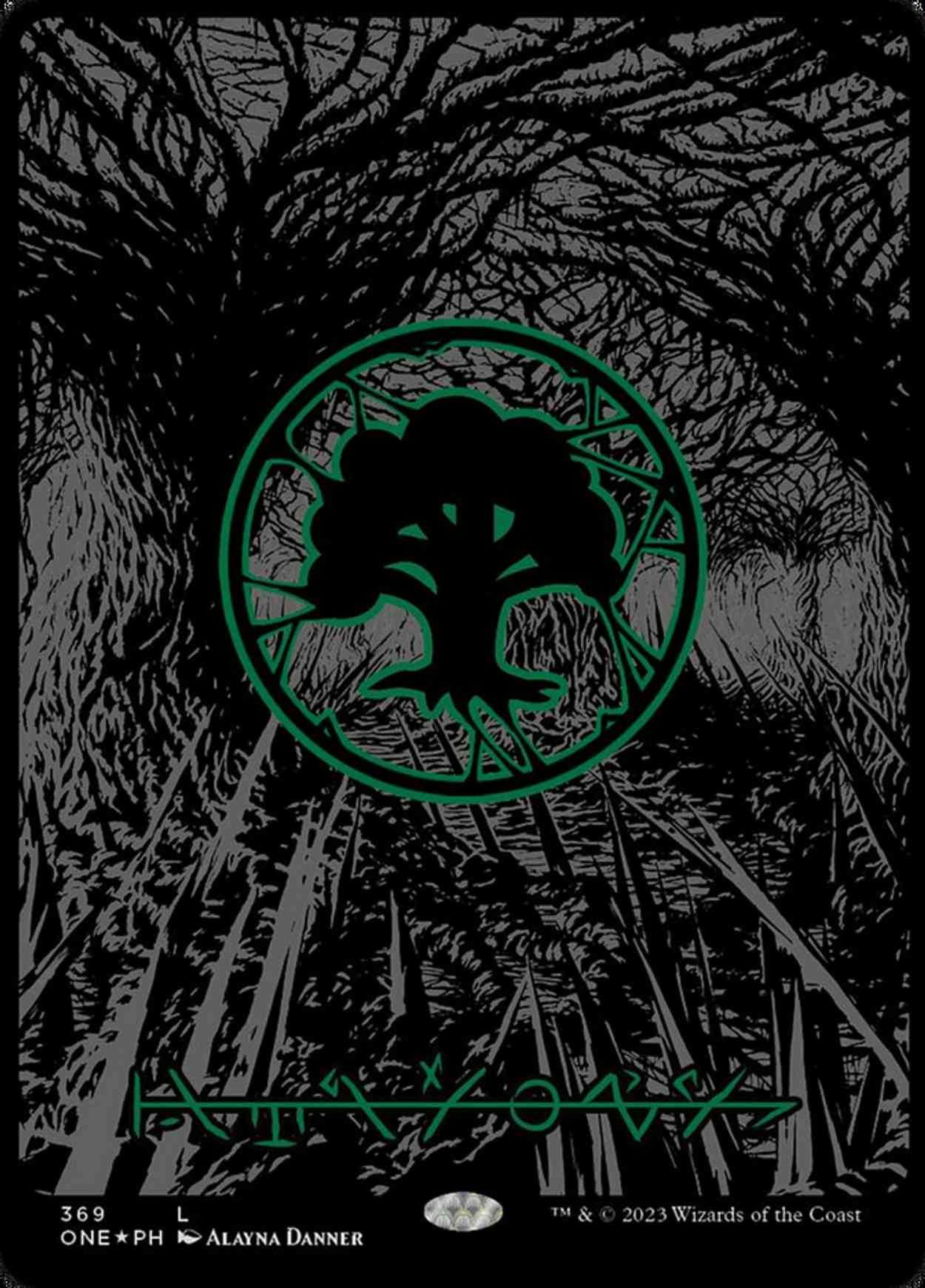 Forest (369) (Oil Slick Raised Foil) magic card front