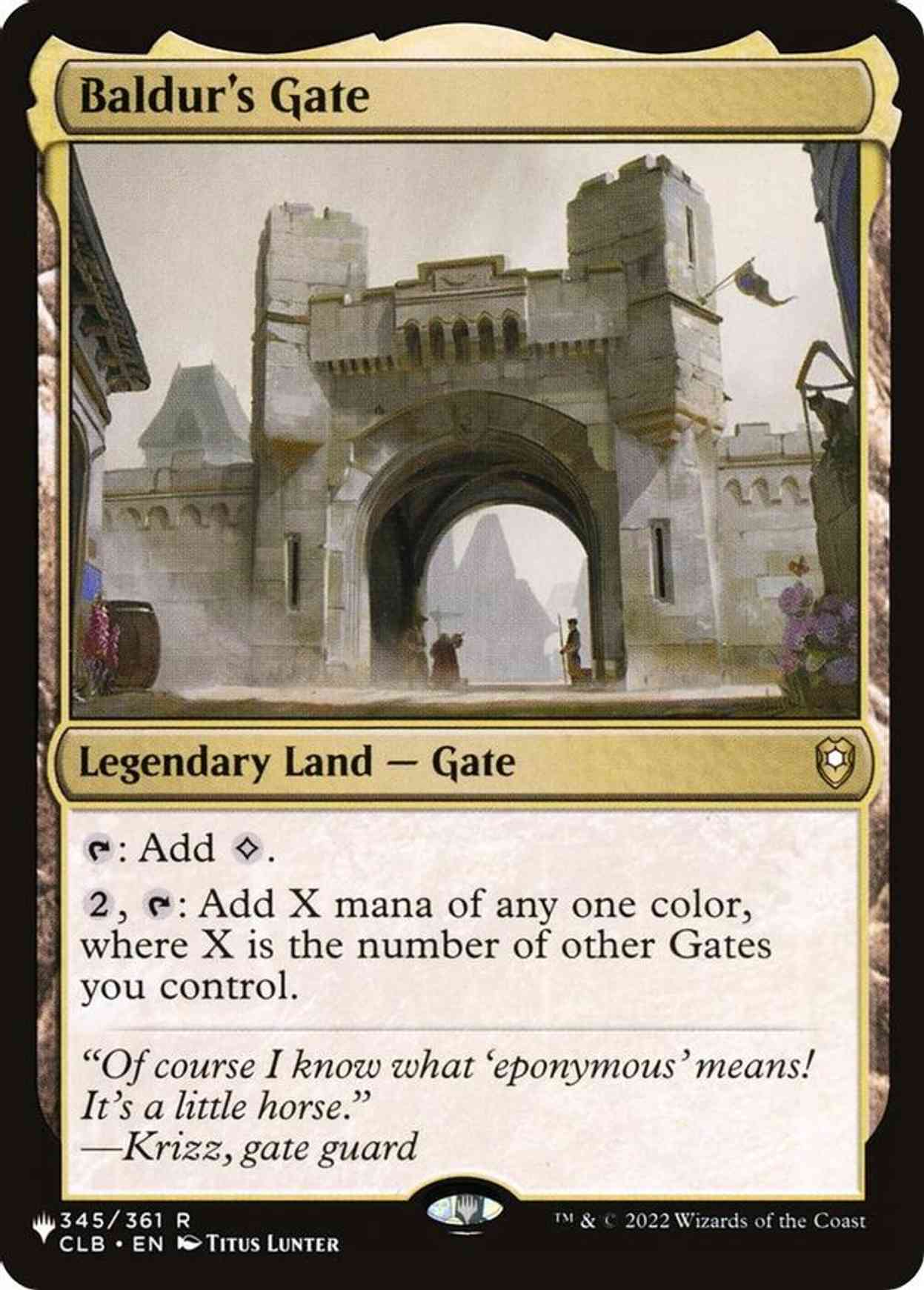 Baldur's Gate magic card front