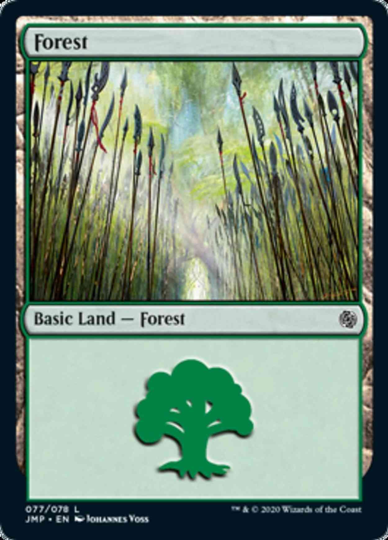 Forest (77) magic card front