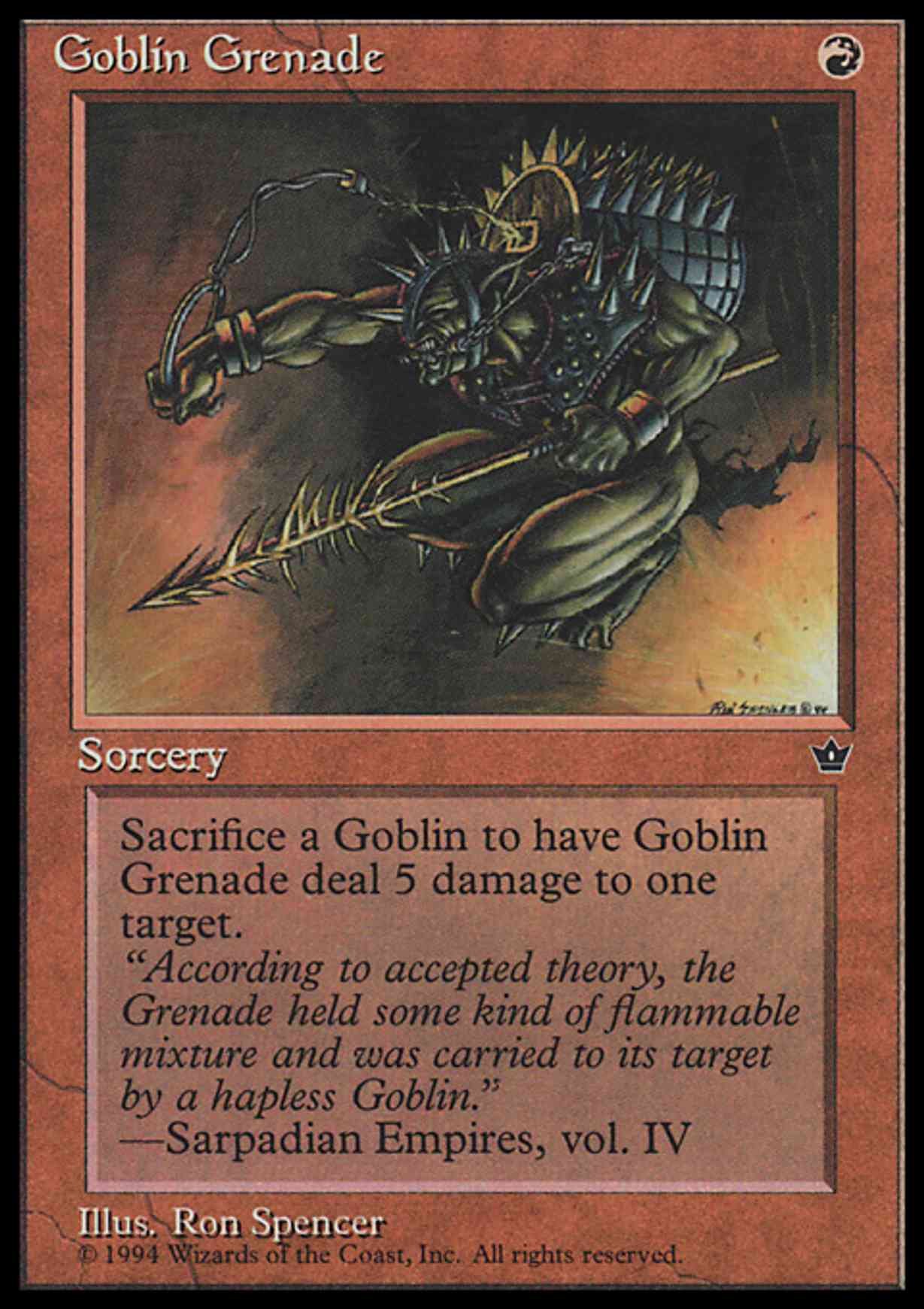 Goblin Grenade (Spencer) magic card front