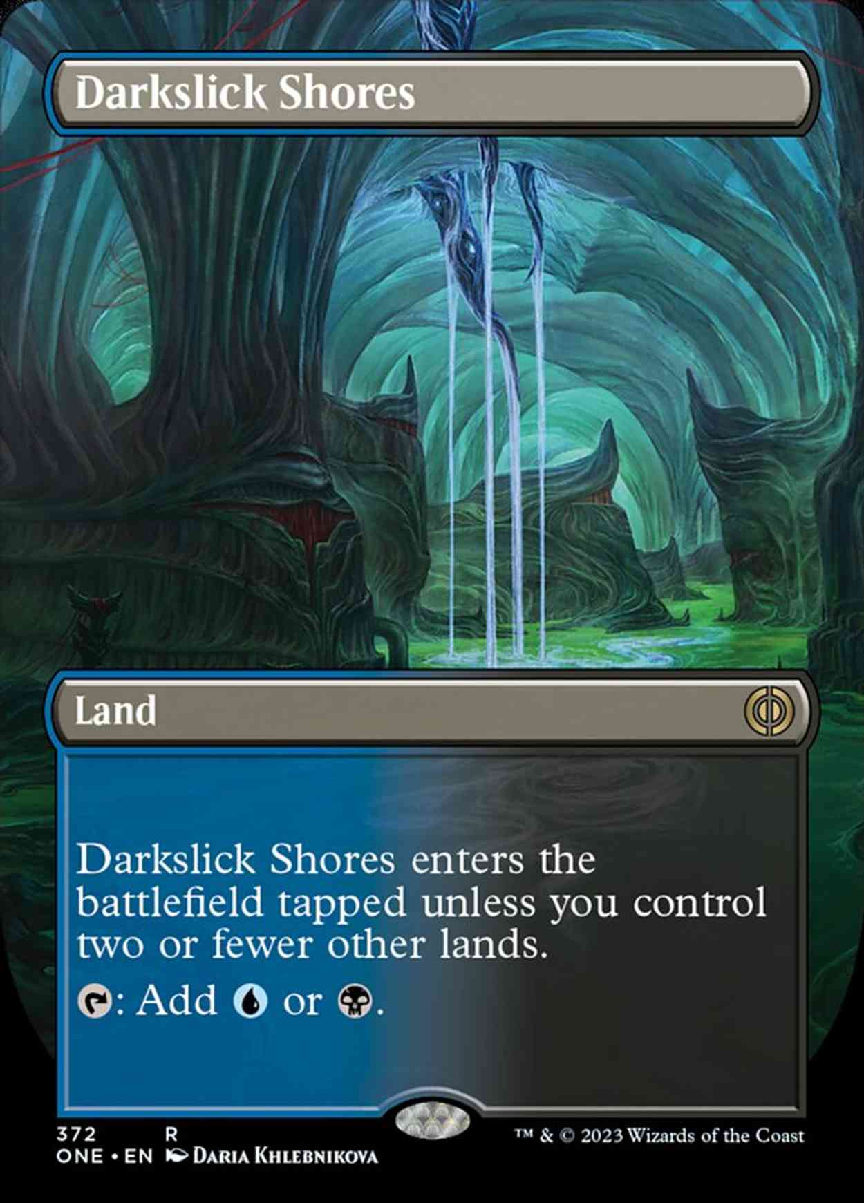 Darkslick Shores (Borderless) magic card front
