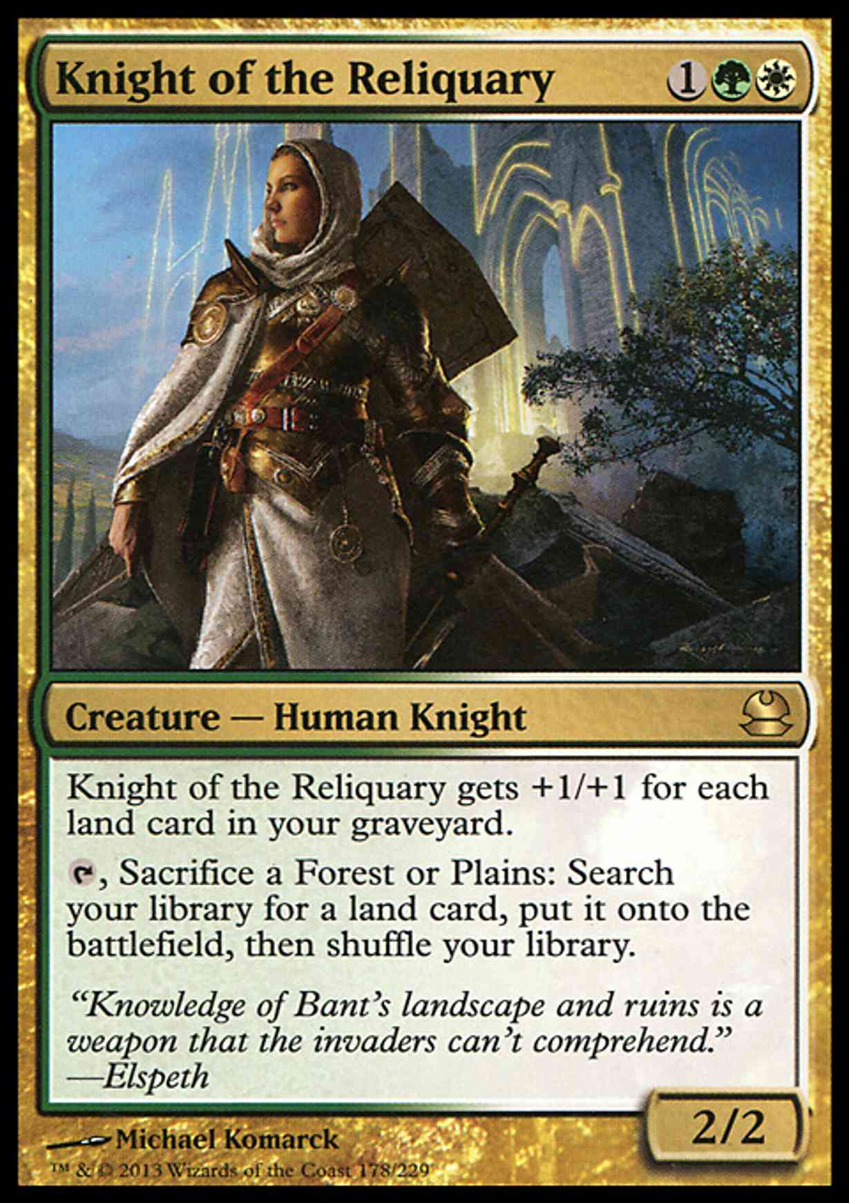 Knight of the Reliquary magic card front