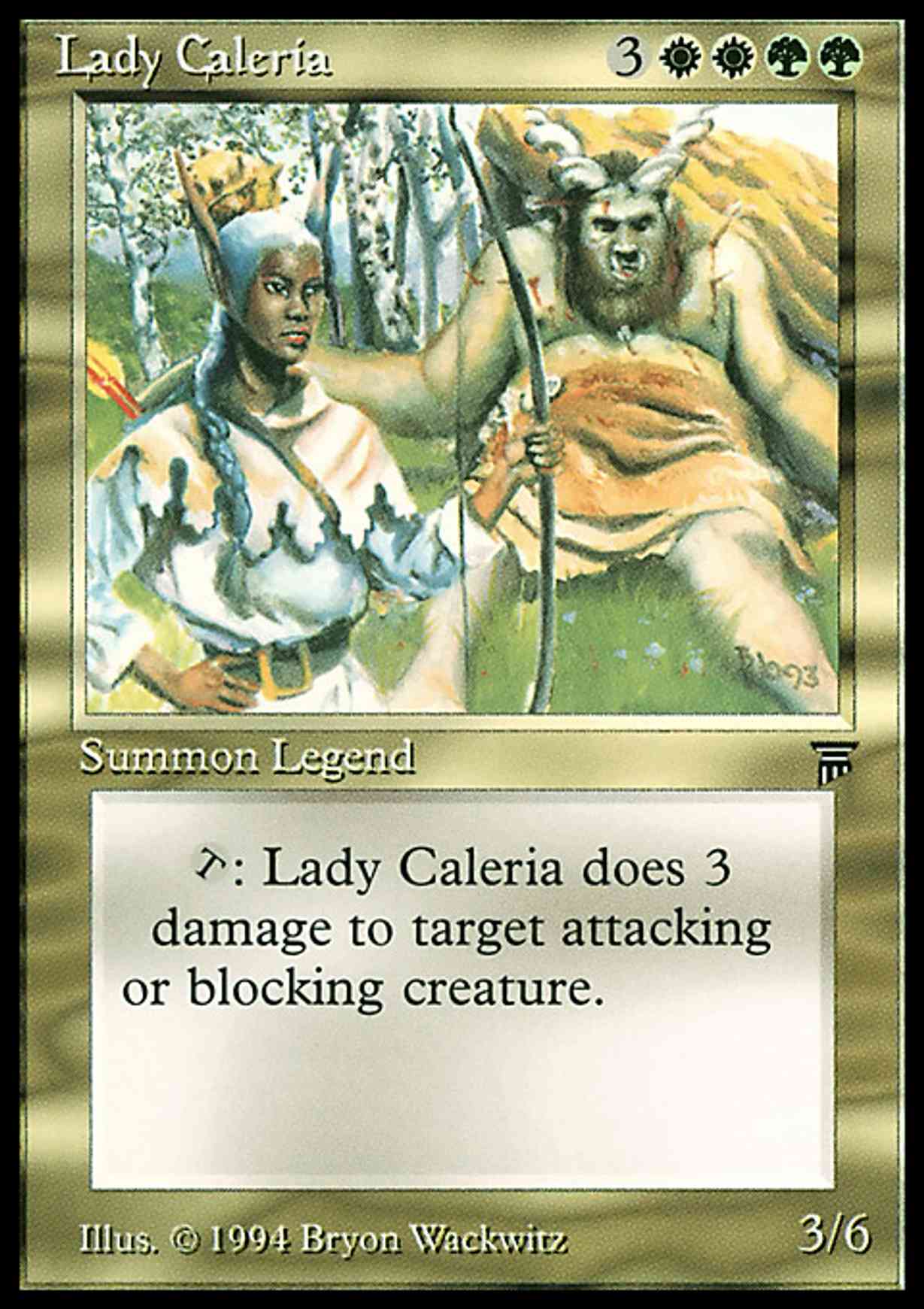 Lady Caleria magic card front