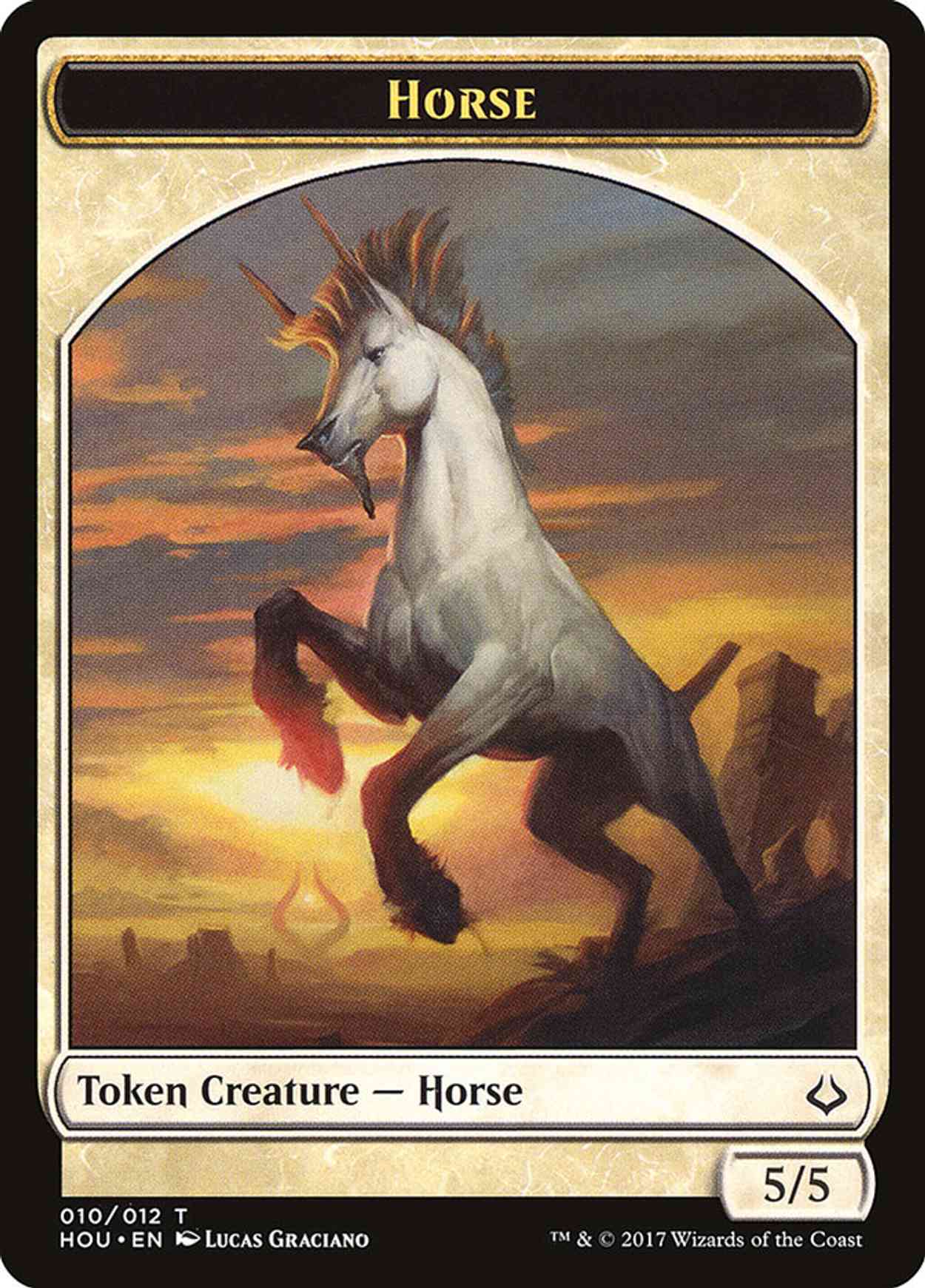 Horse // Warrior Double-sided Token magic card front