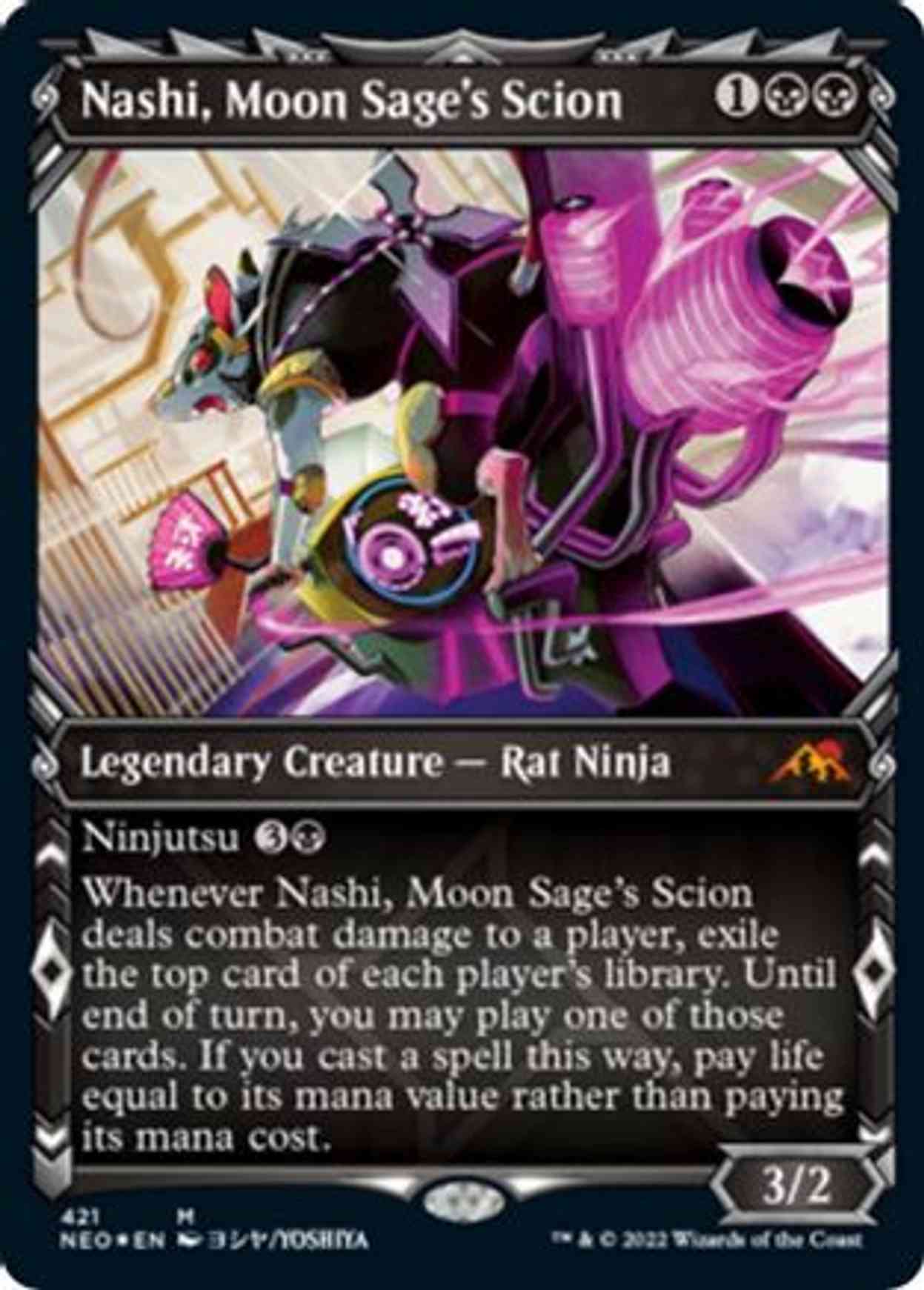 Nashi, Moon Sage's Scion (Showcase) (Foil Etched) magic card front