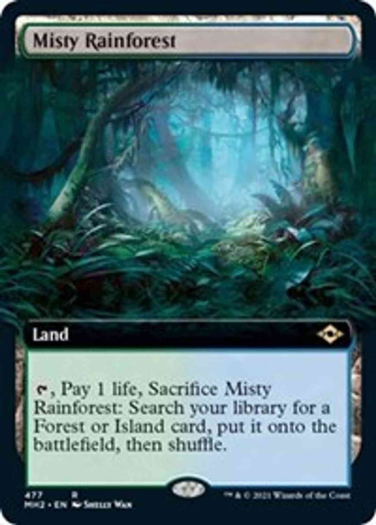 Misty Rainforest (Extended Art) magic card front