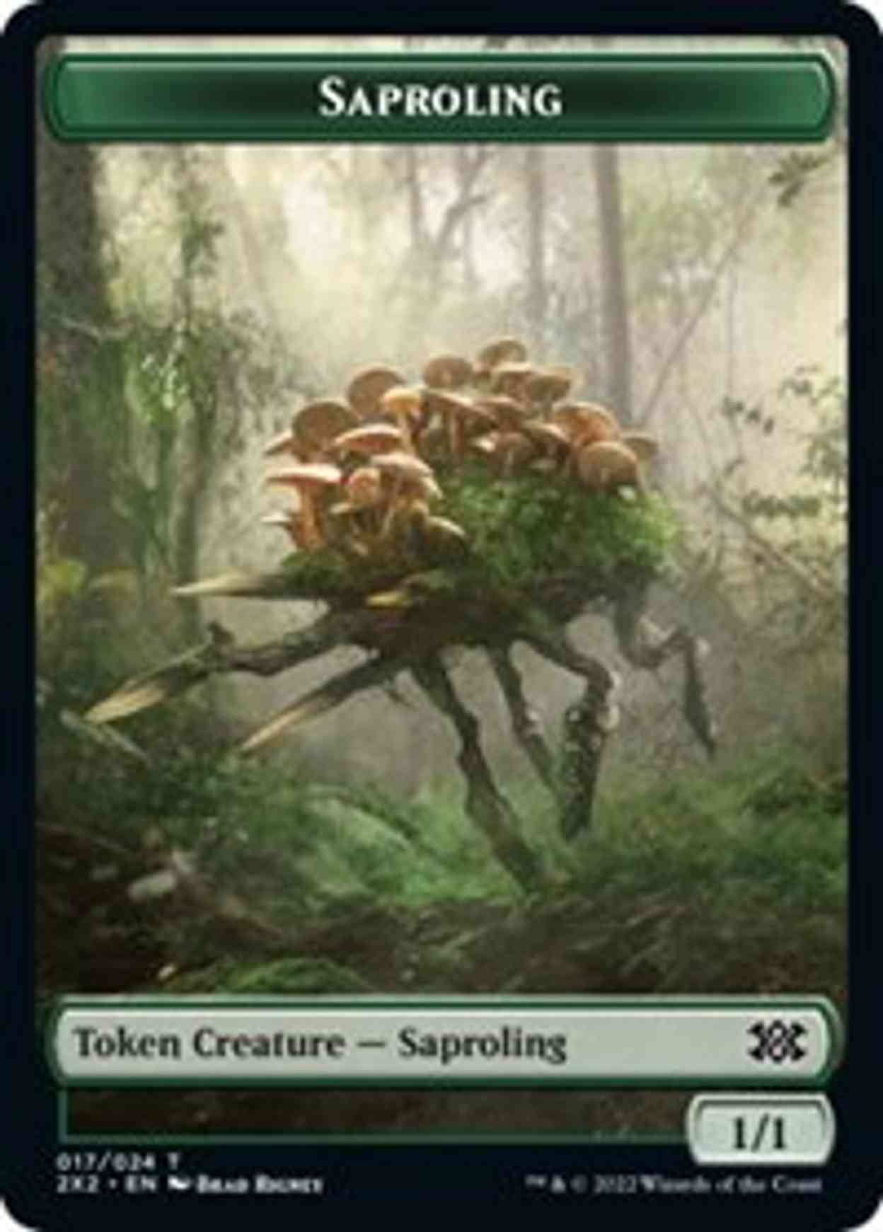 Saproling // Phyrexian Golem Double-sided Token magic card front