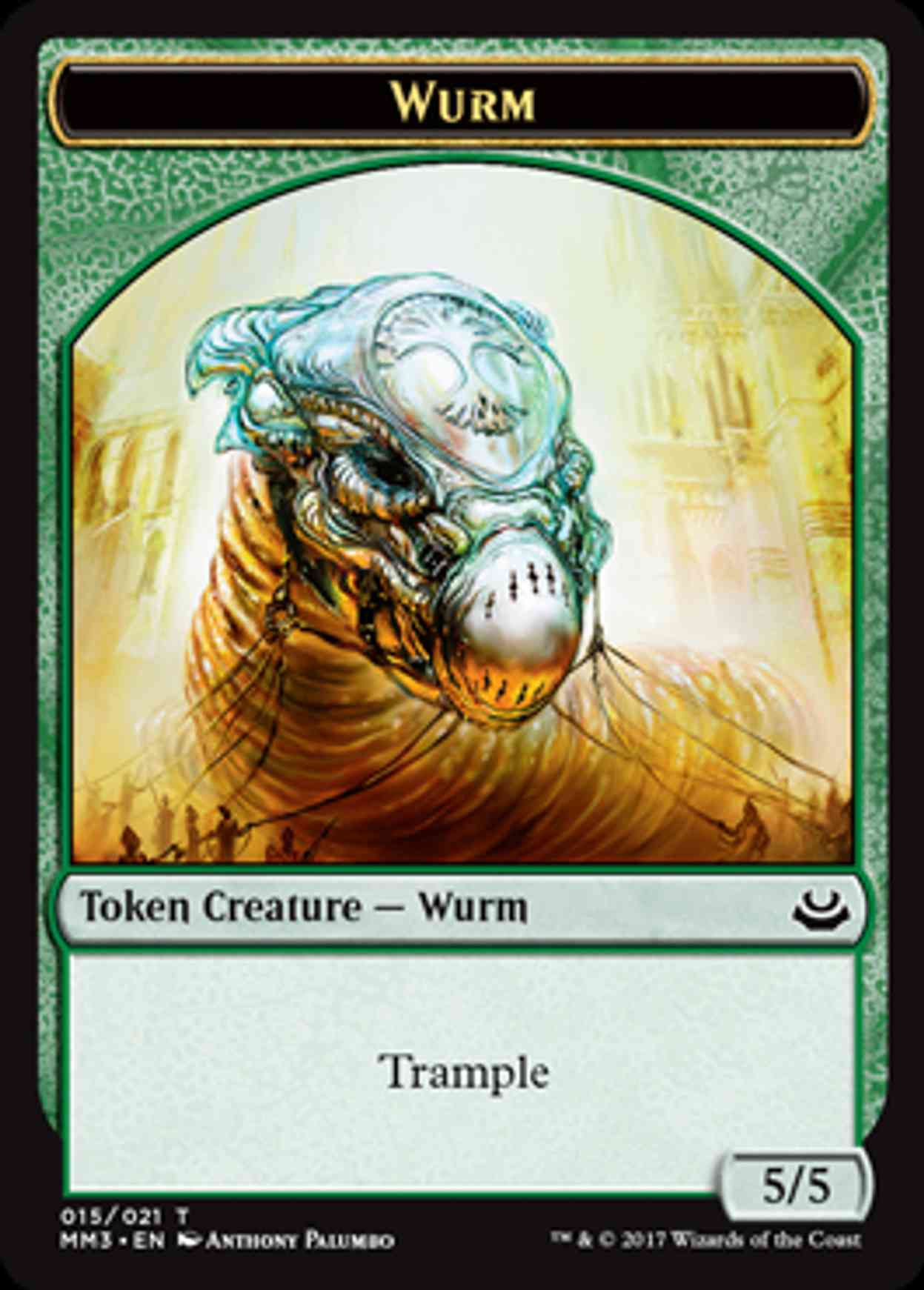 Wurm Token magic card front