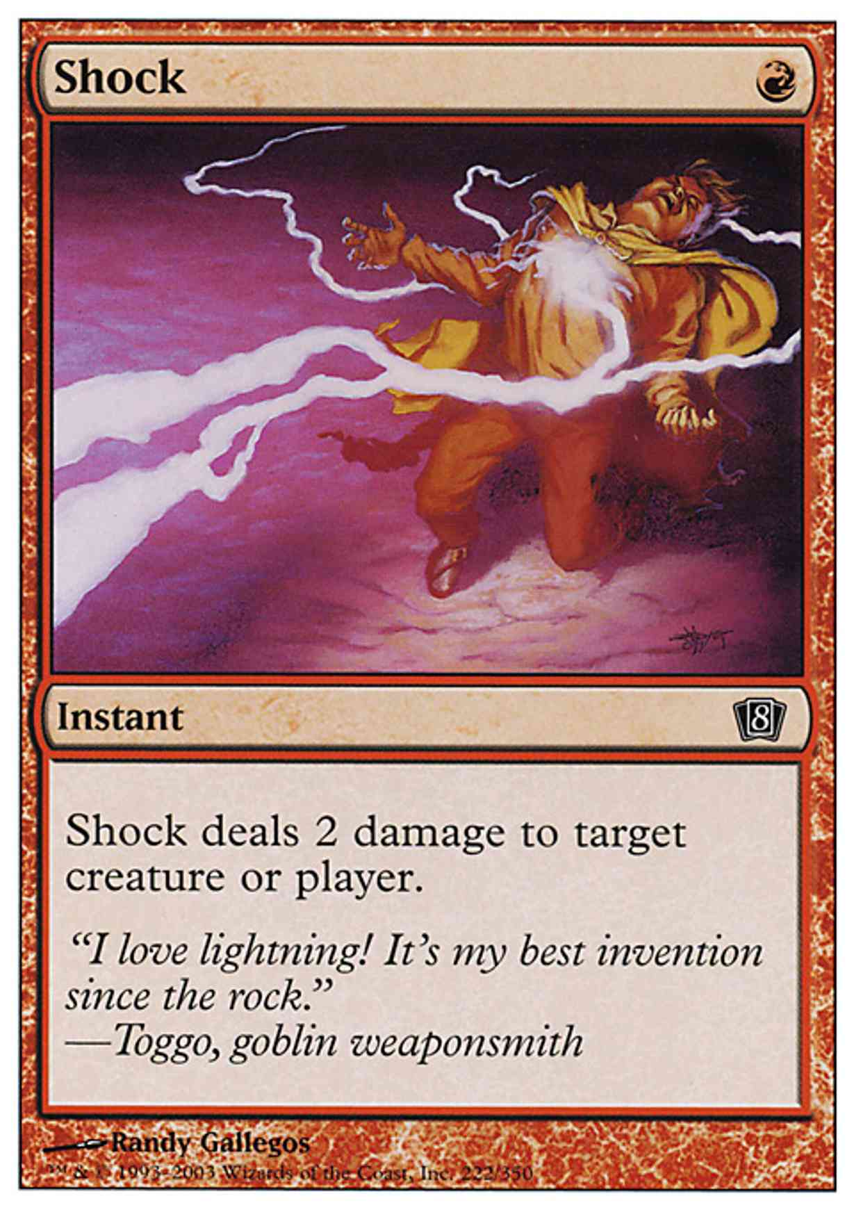 Shock magic card front