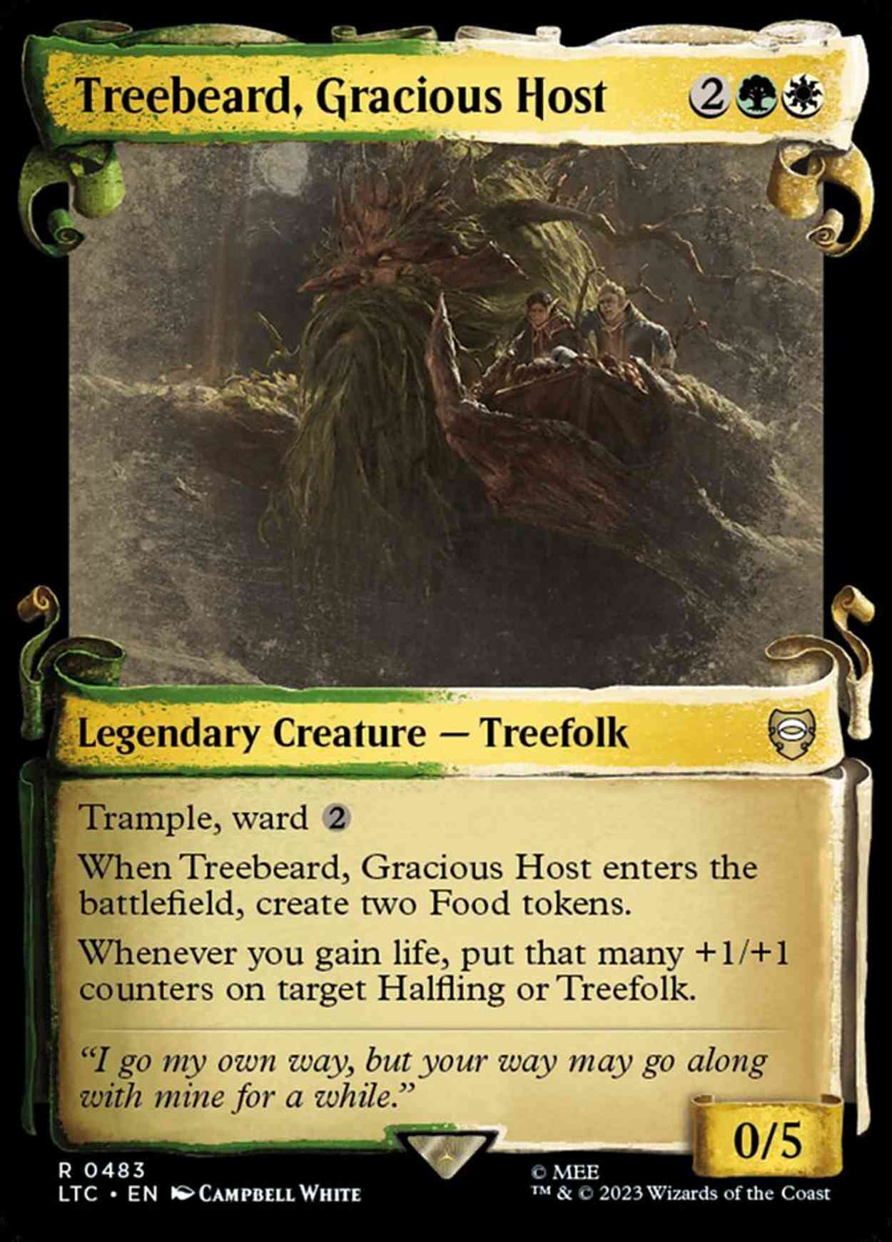 Treebeard, Gracious Host (Showcase Scrolls) magic card front