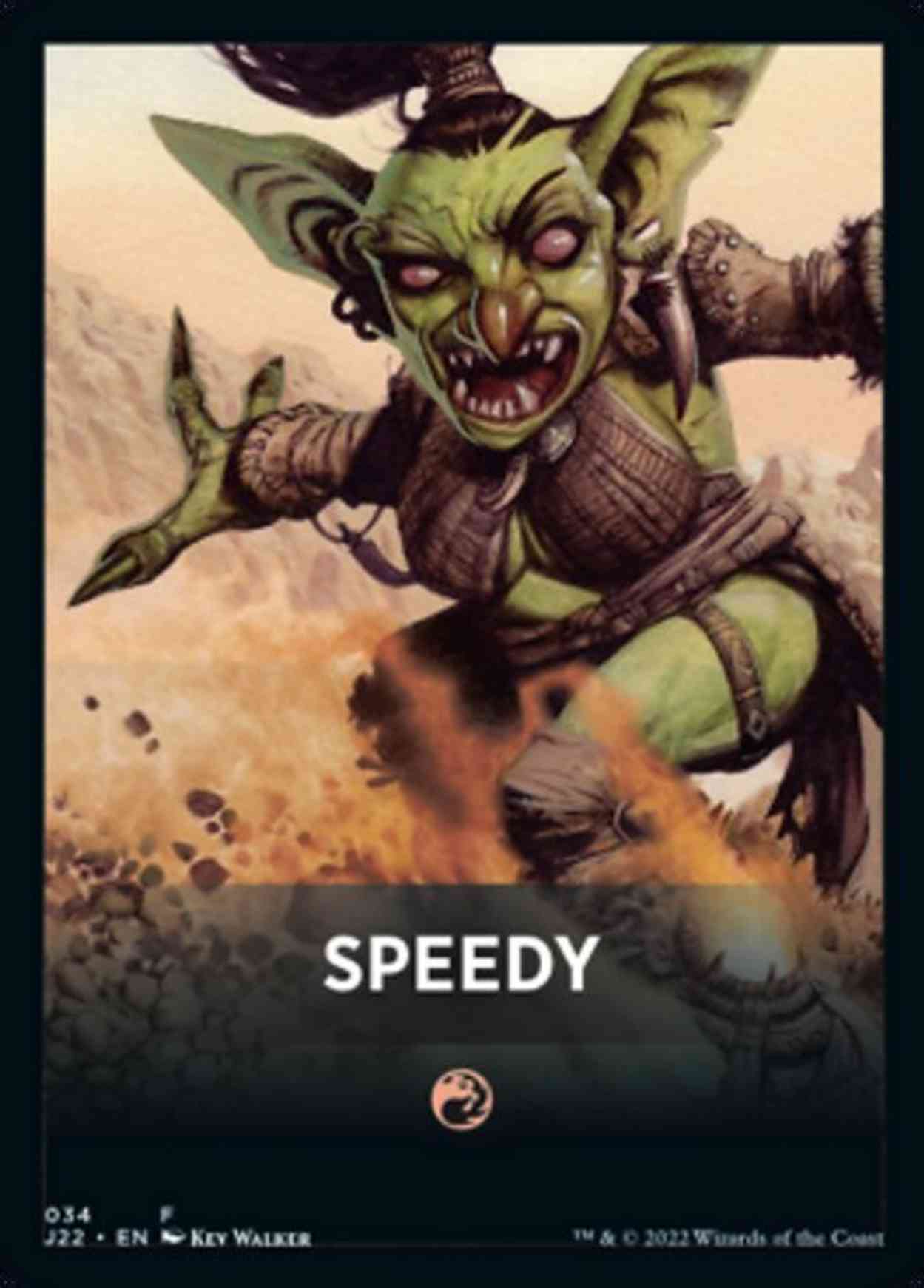 Speedy Theme Card magic card front