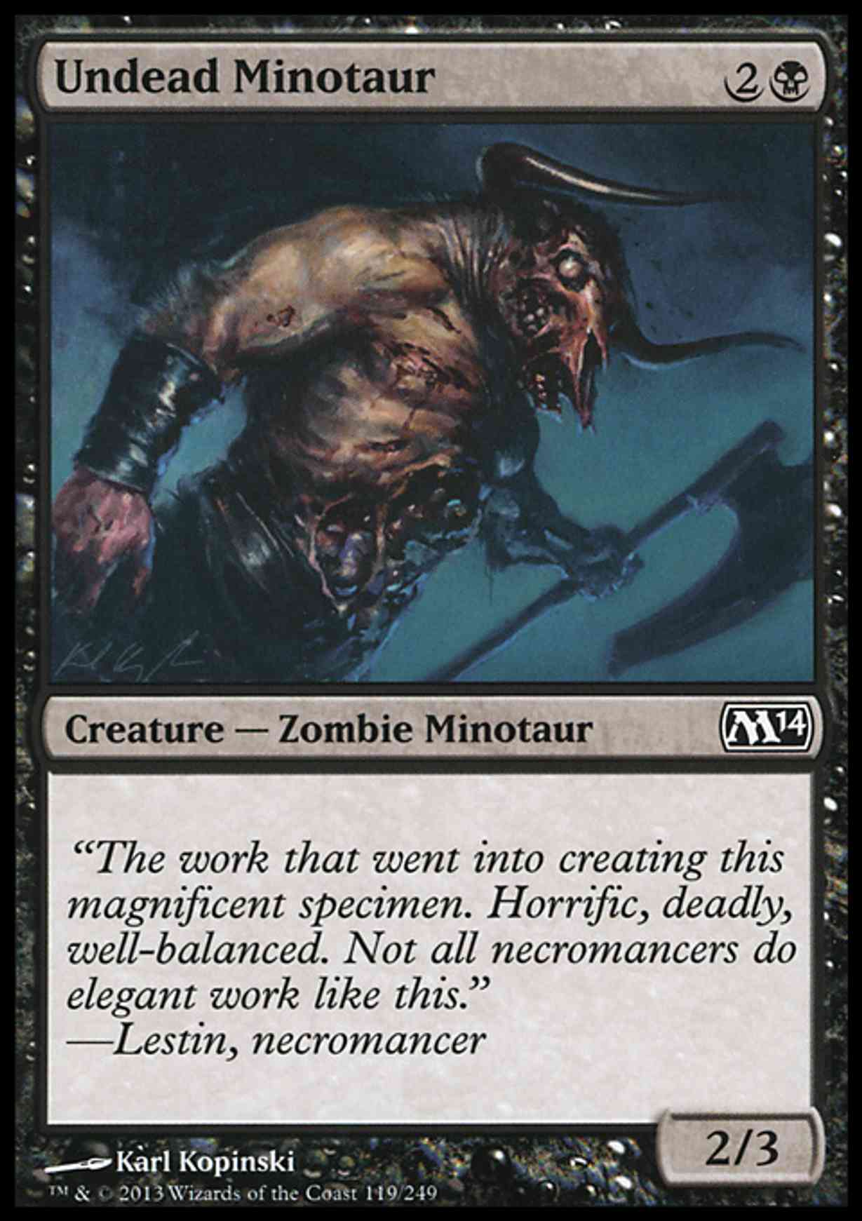 Undead Minotaur magic card front