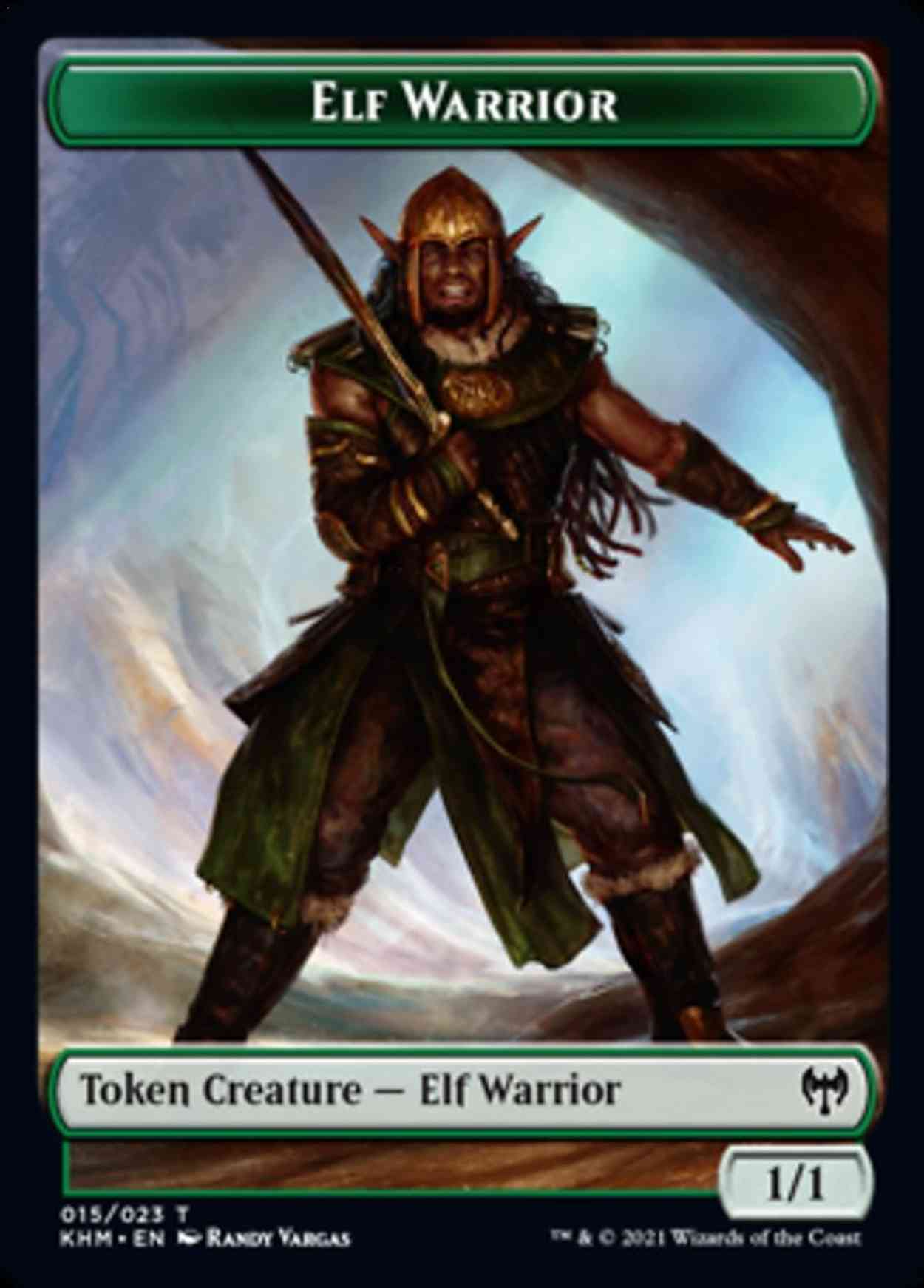 Elf Warrior // Demon Berserker Double-sided Token magic card front