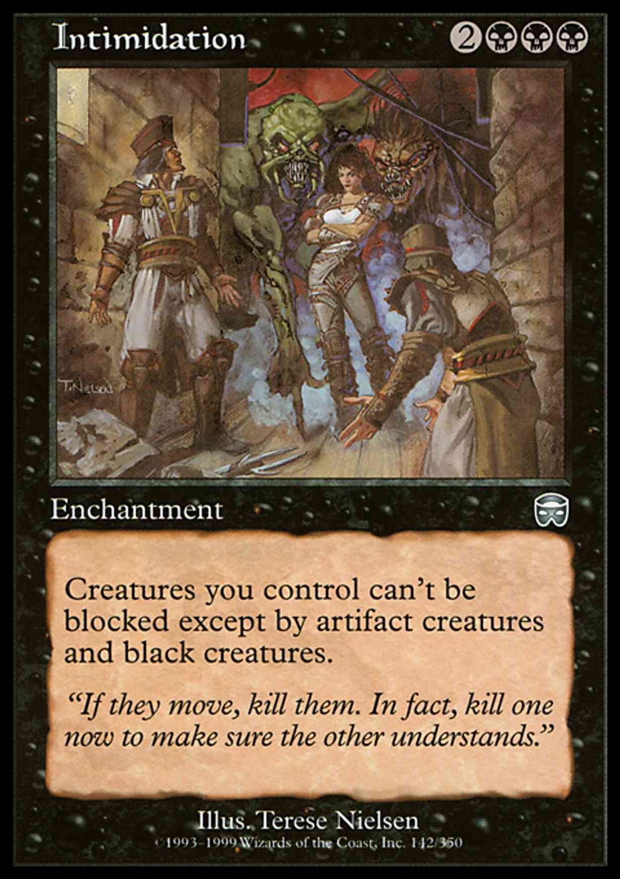 Intimidation magic card front