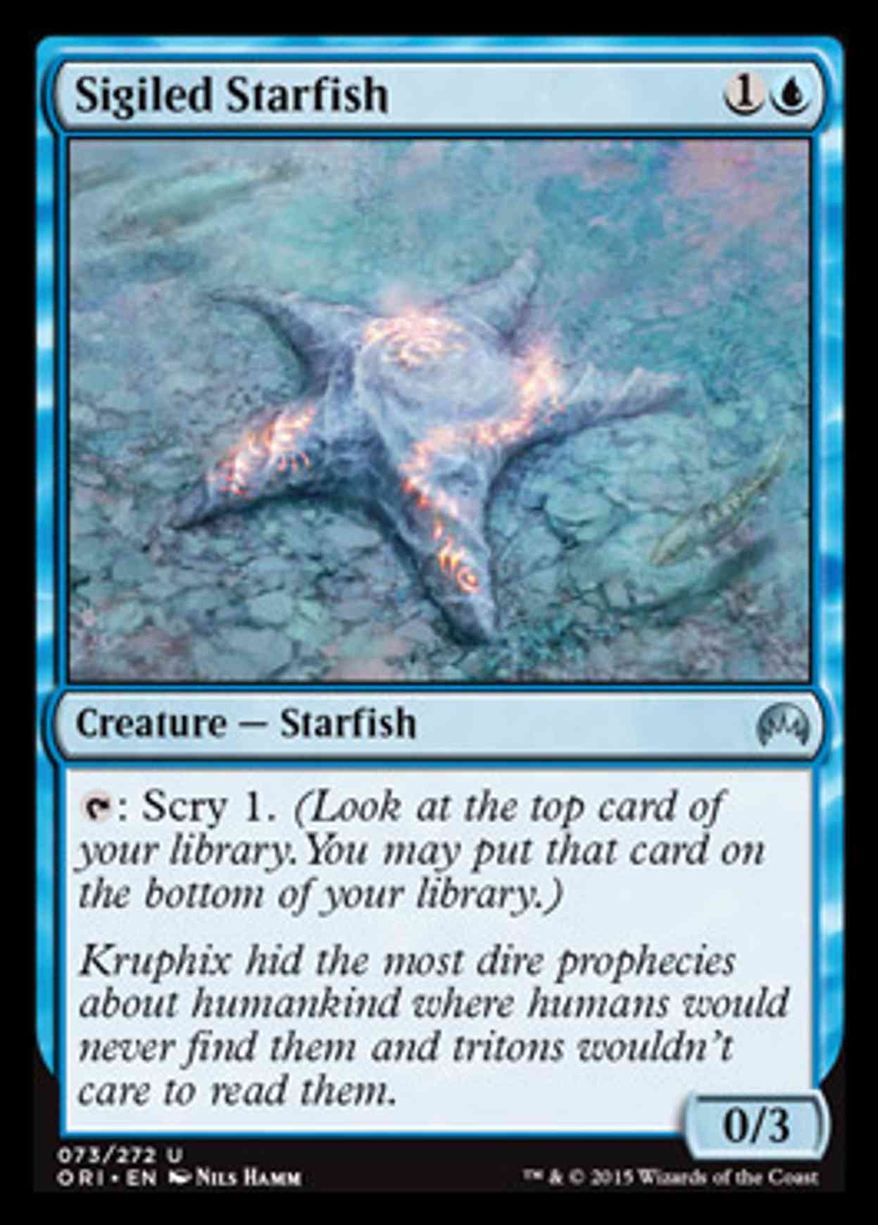 Sigiled Starfish magic card front