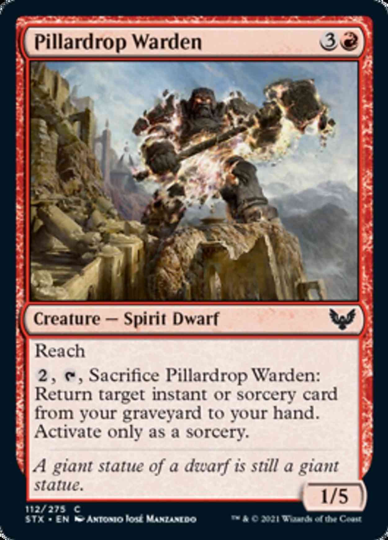 Pillardrop Warden magic card front