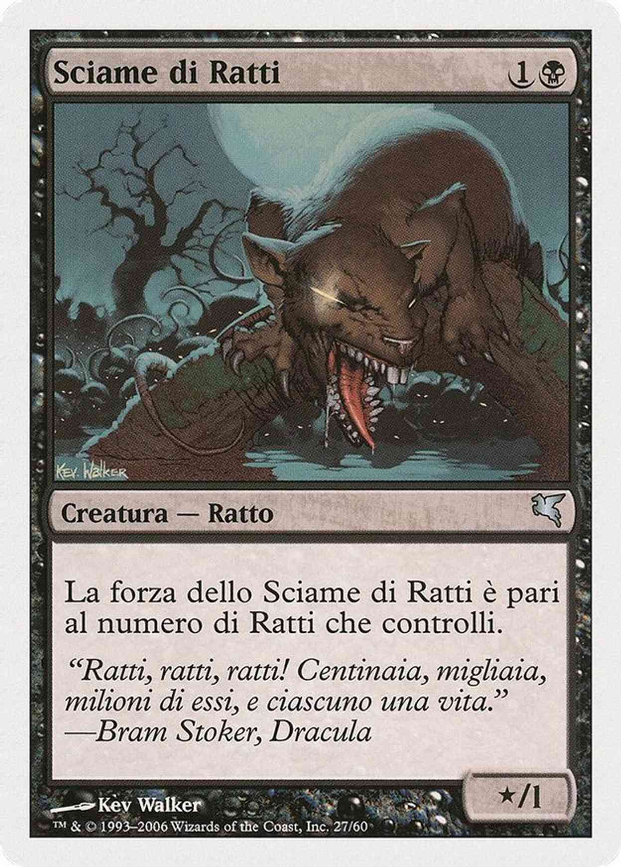 Swarm of Rats (Italian) - "Sciame di rats" (A27) magic card front