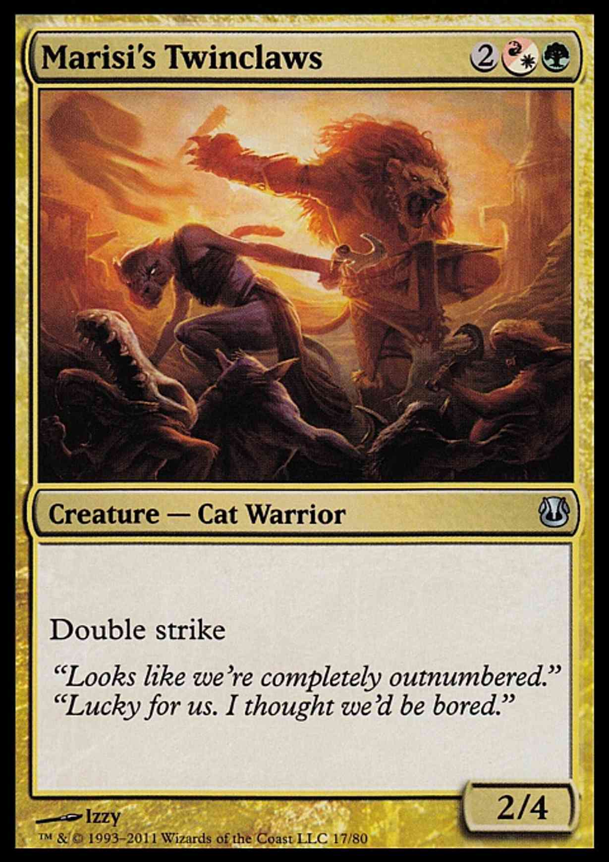 Marisi's Twinclaws magic card front