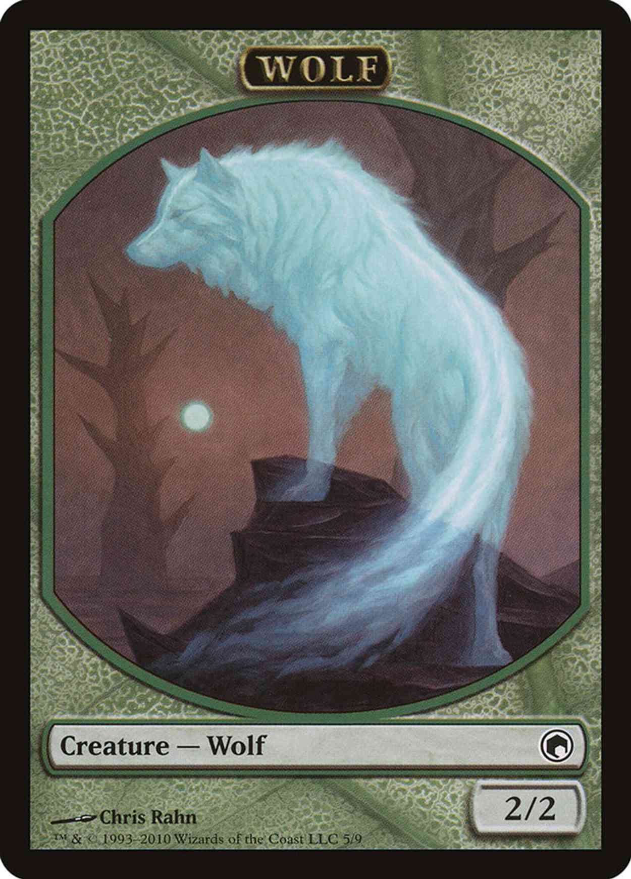 Wolf Token magic card front