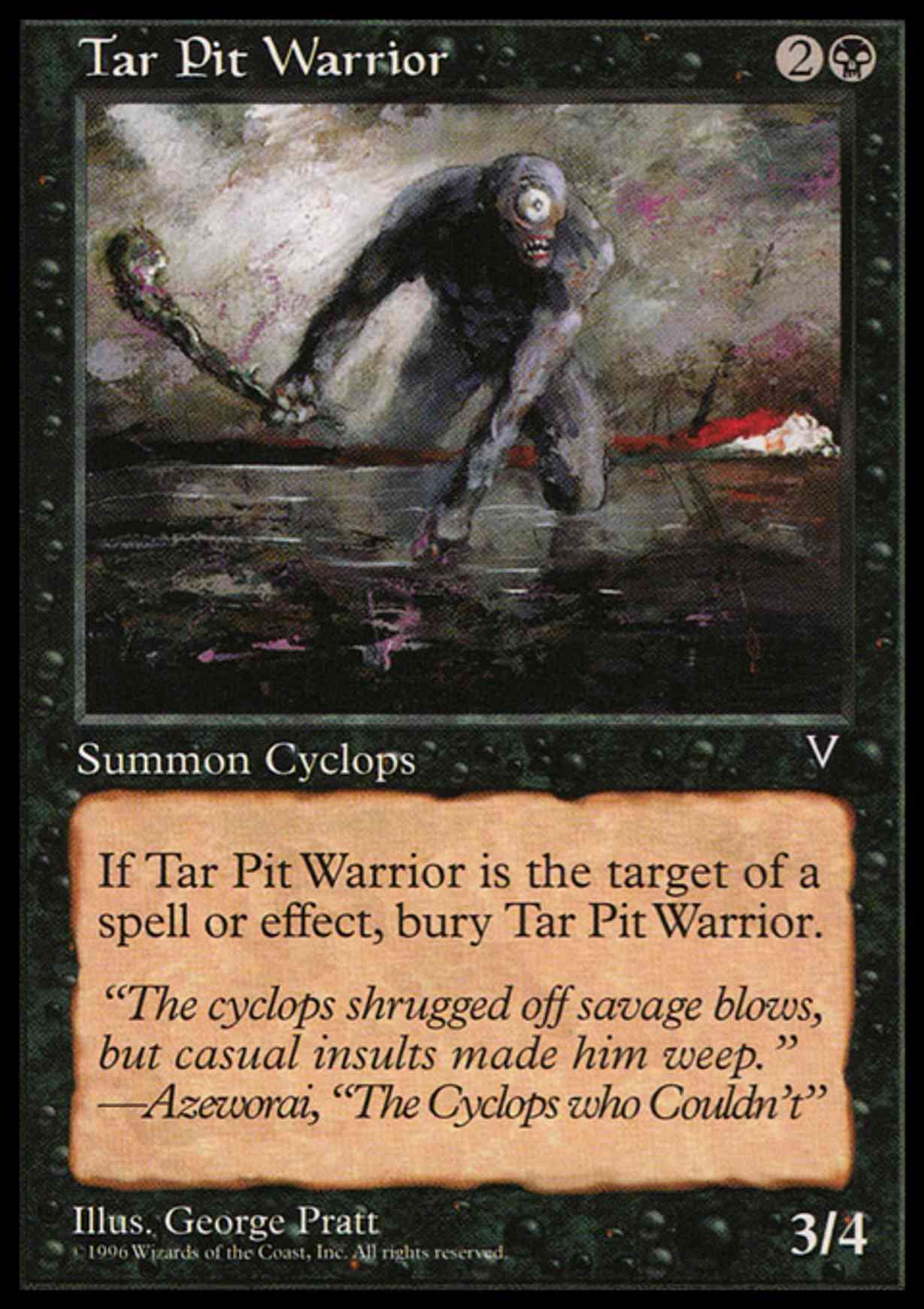 Tar Pit Warrior magic card front