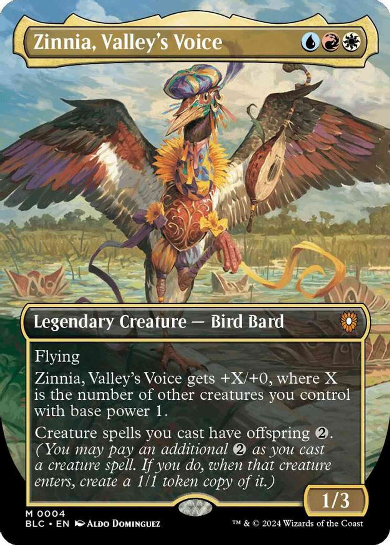 Zinnia, Valley's Voice (Borderless) magic card front