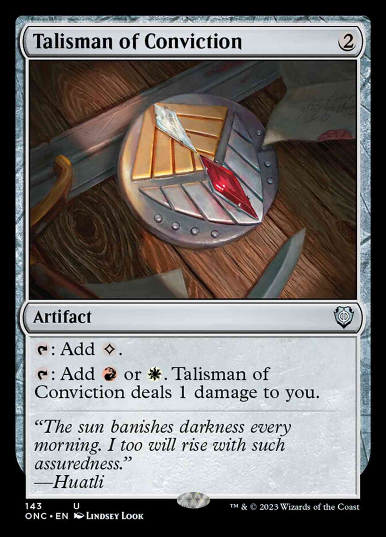 Talisman of Conviction magic card front