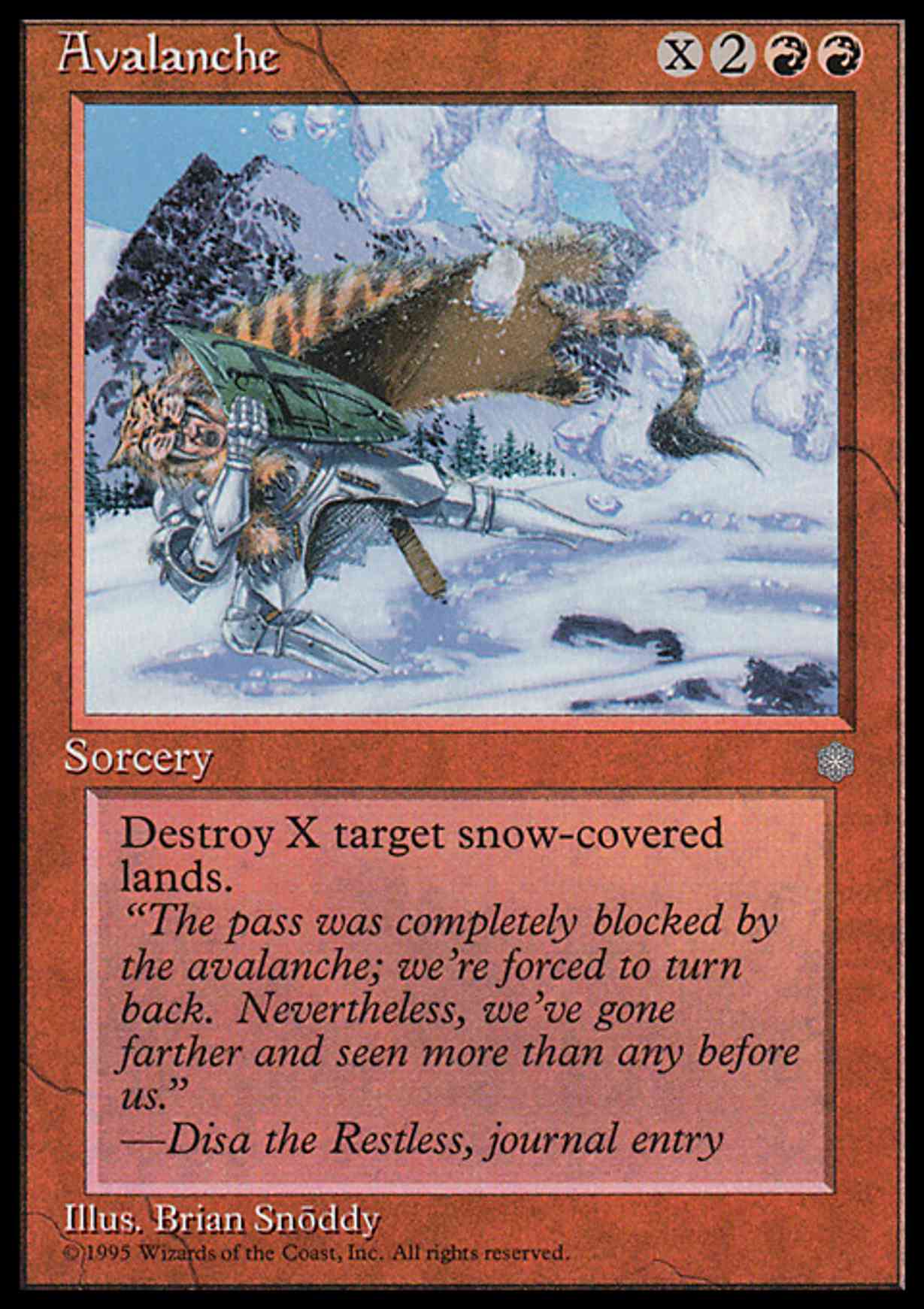 Avalanche magic card front