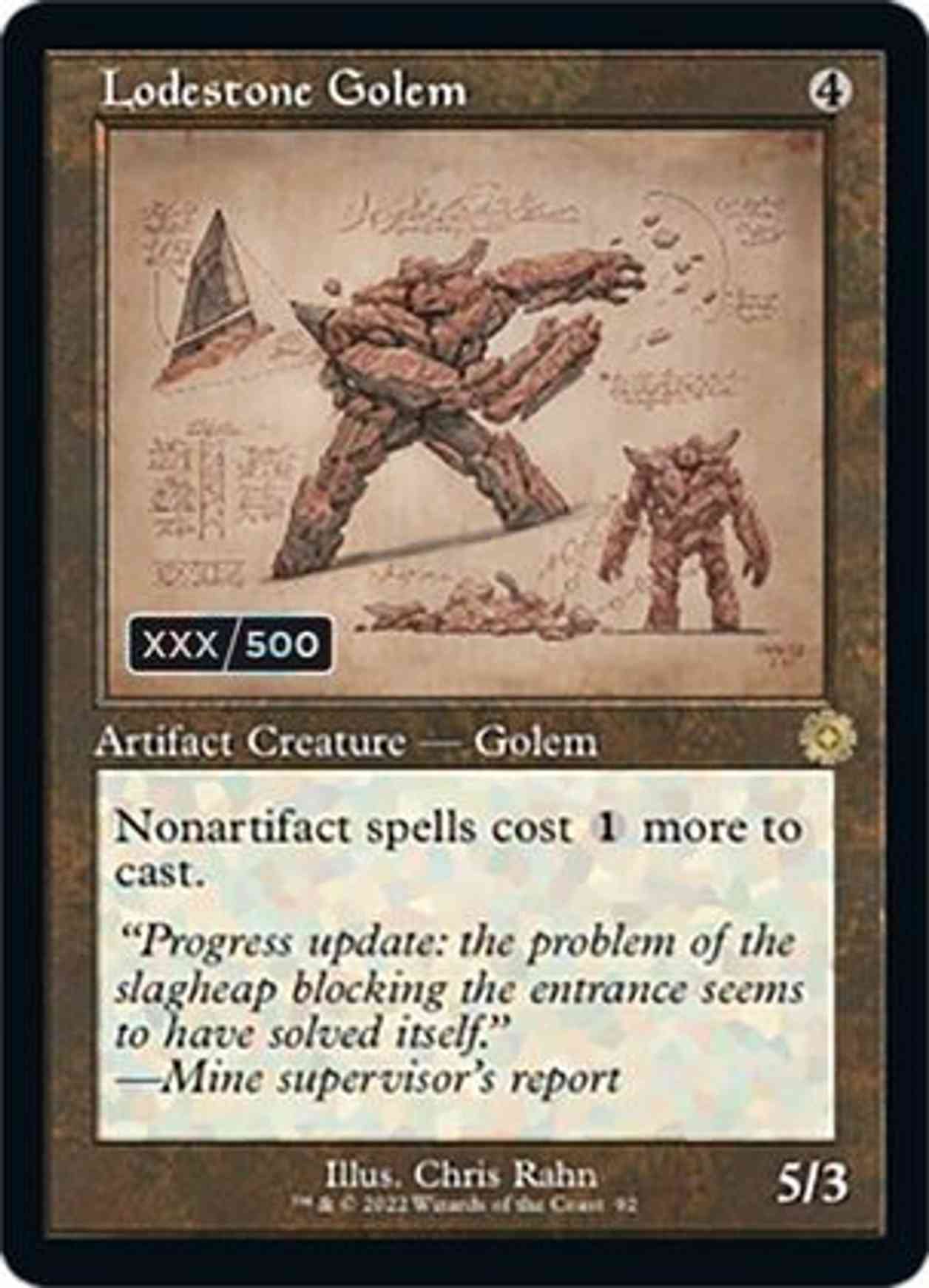 Lodestone Golem (Schematic) (Serial Numbered) magic card front