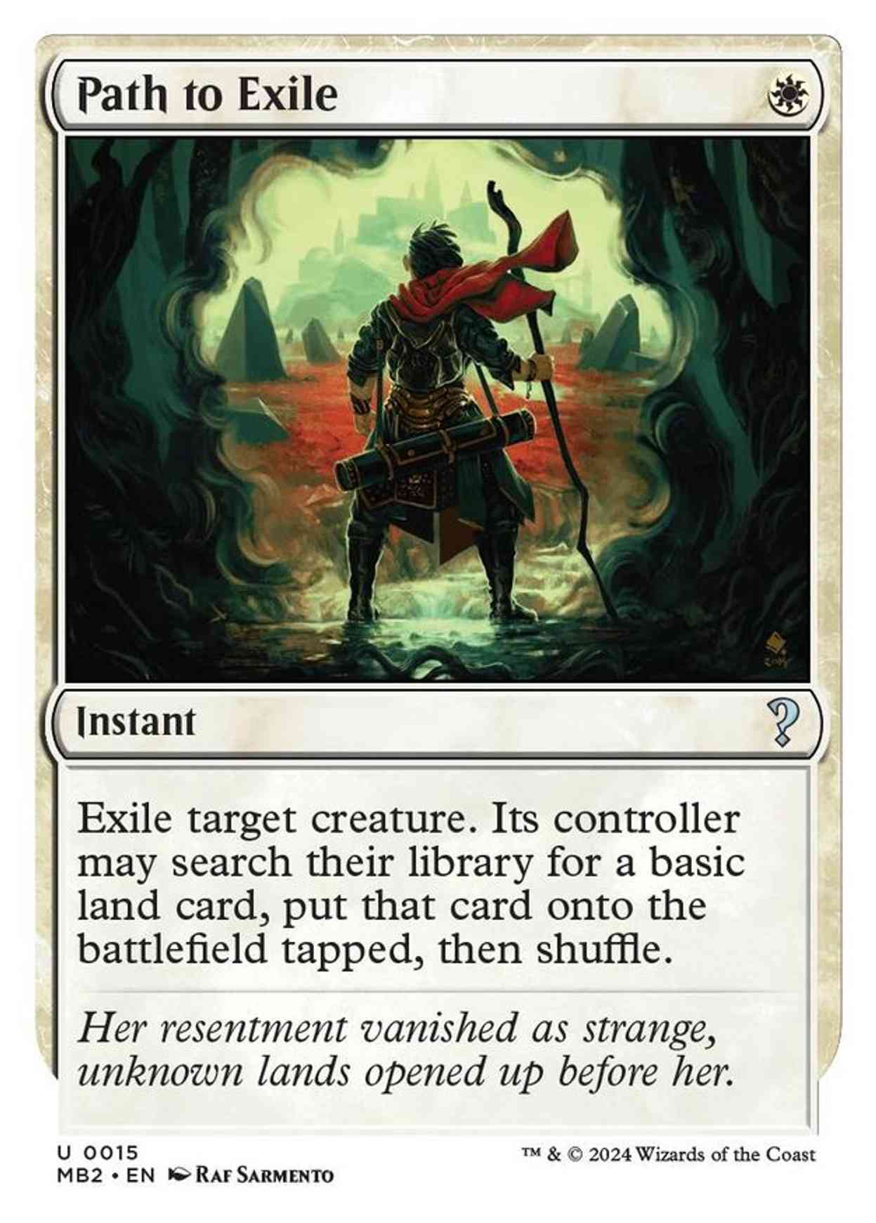 Path to Exile (White Border) magic card front