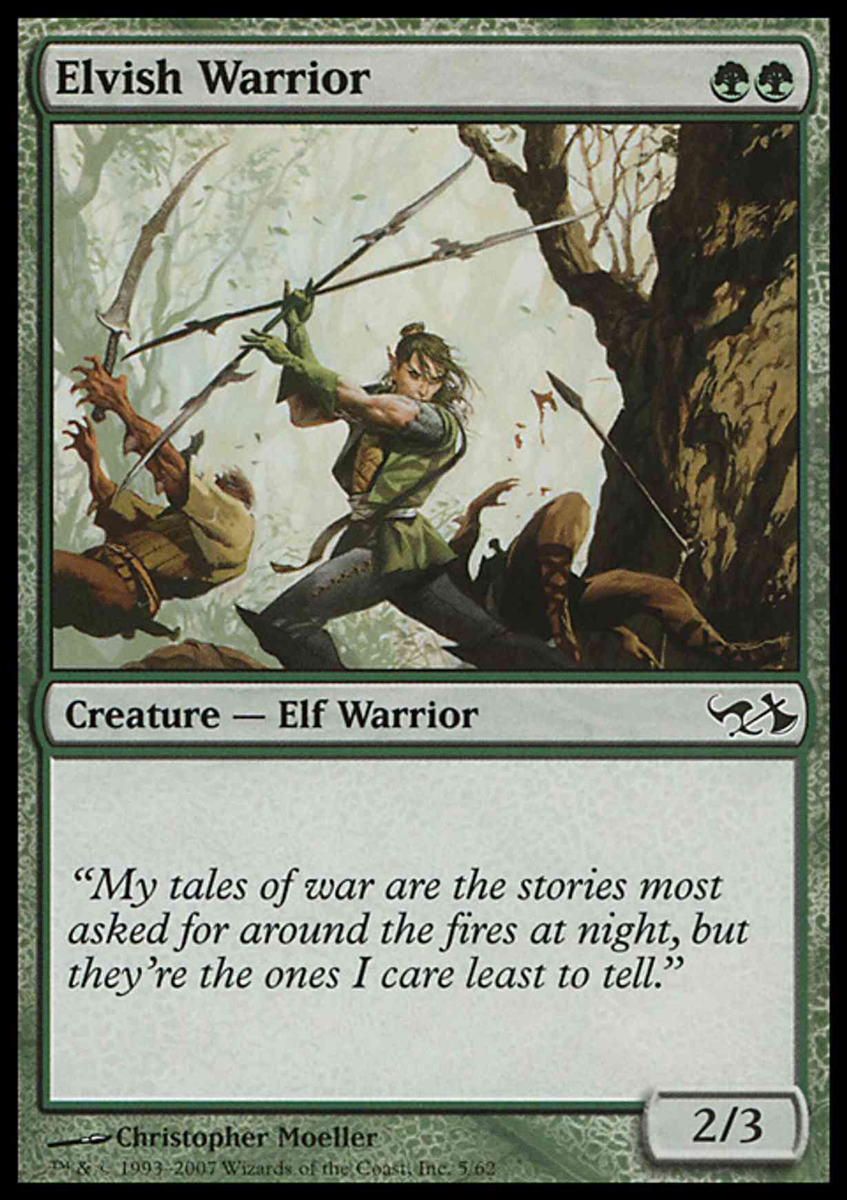 Elvish Warrior magic card front