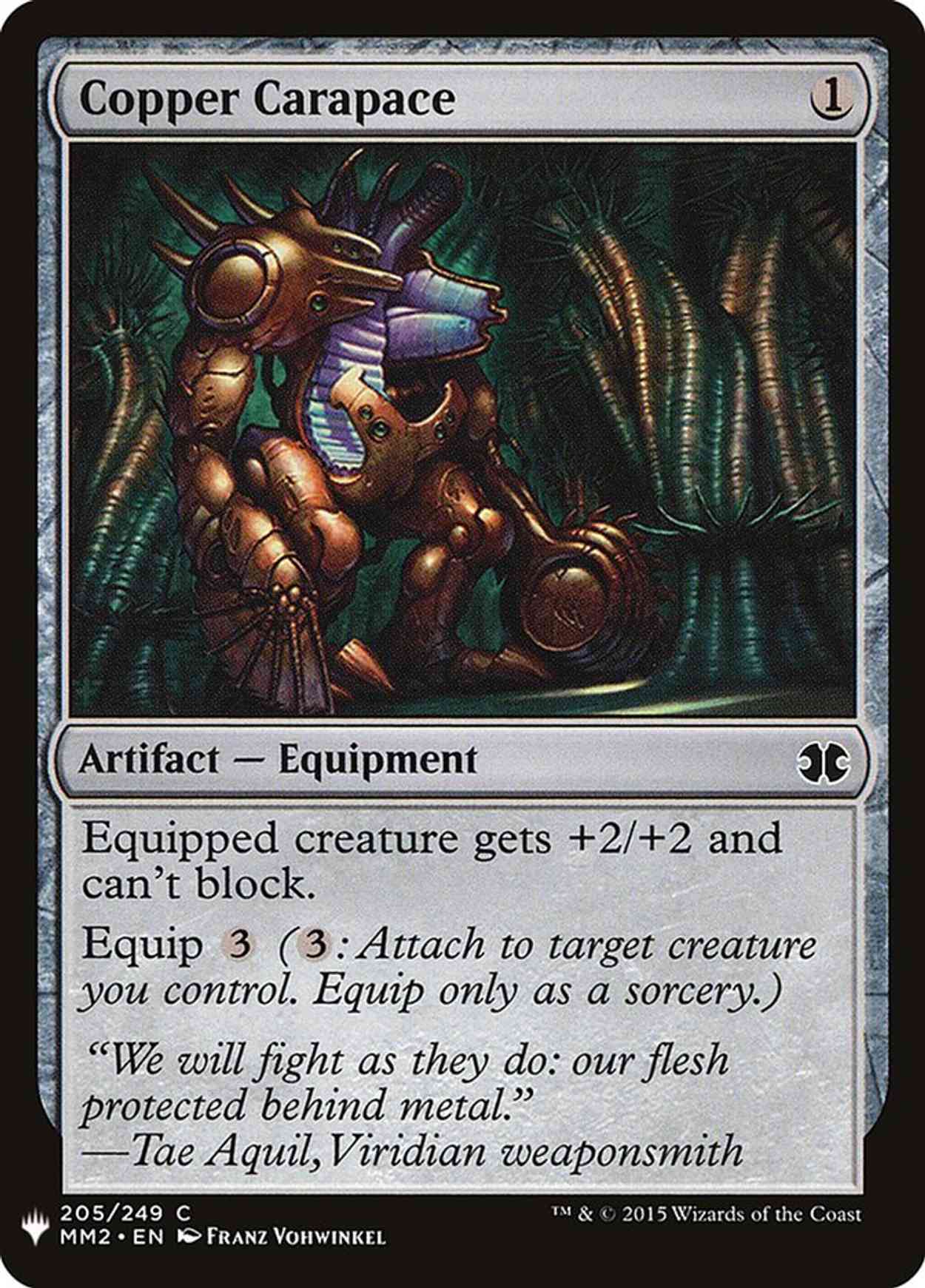Copper Carapace magic card front