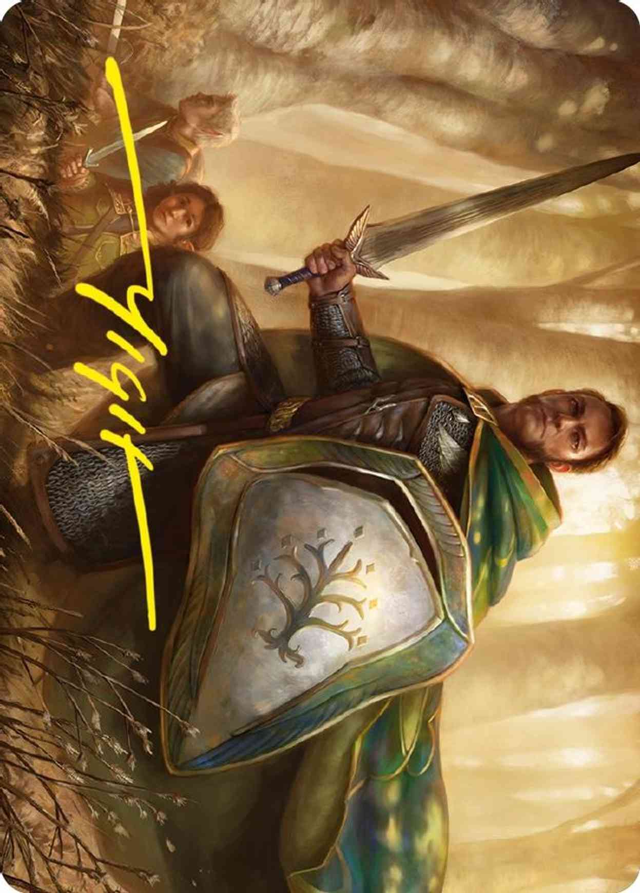 Boromir, Warden of the Tower Art Card (Gold-Stamped Signature) magic card front