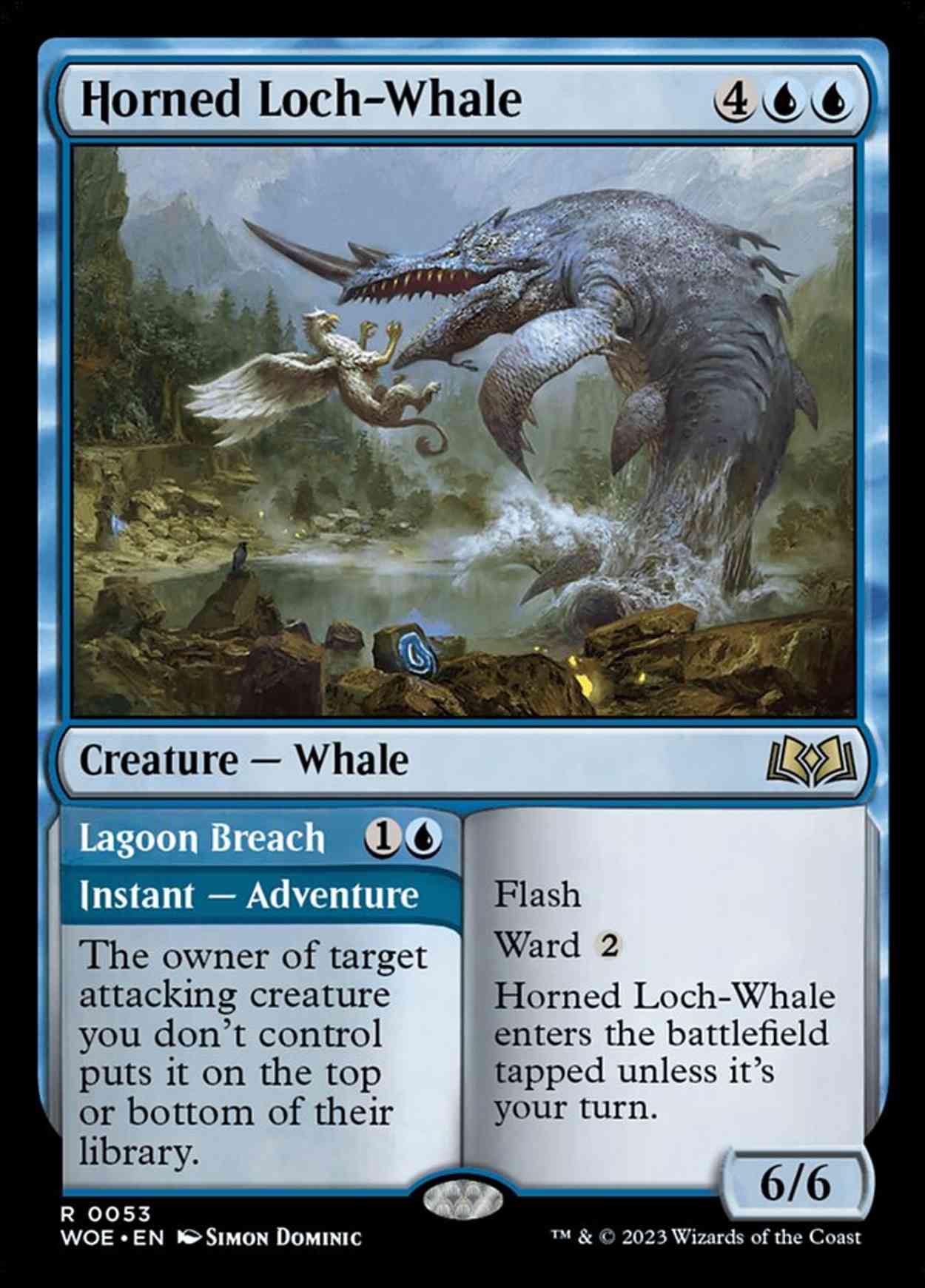 Horned Loch-Whale magic card front