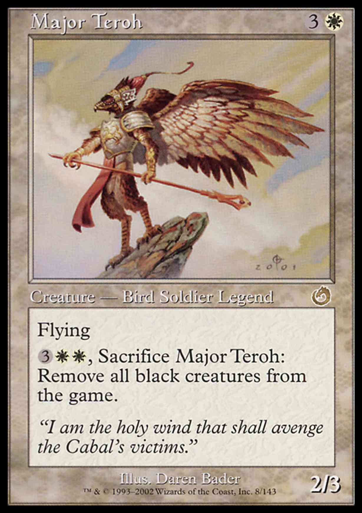 Major Teroh magic card front