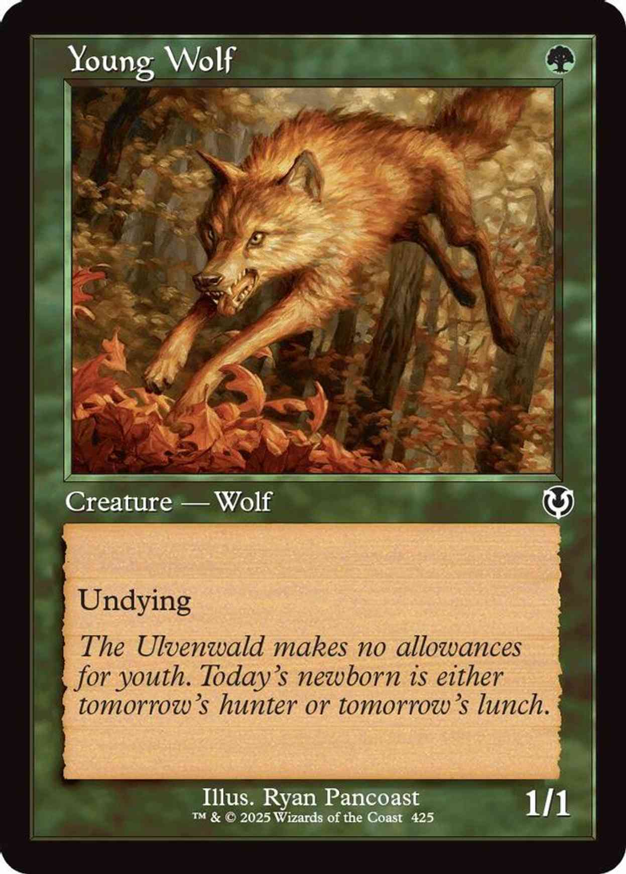 Young Wolf (Retro Frame) magic card front