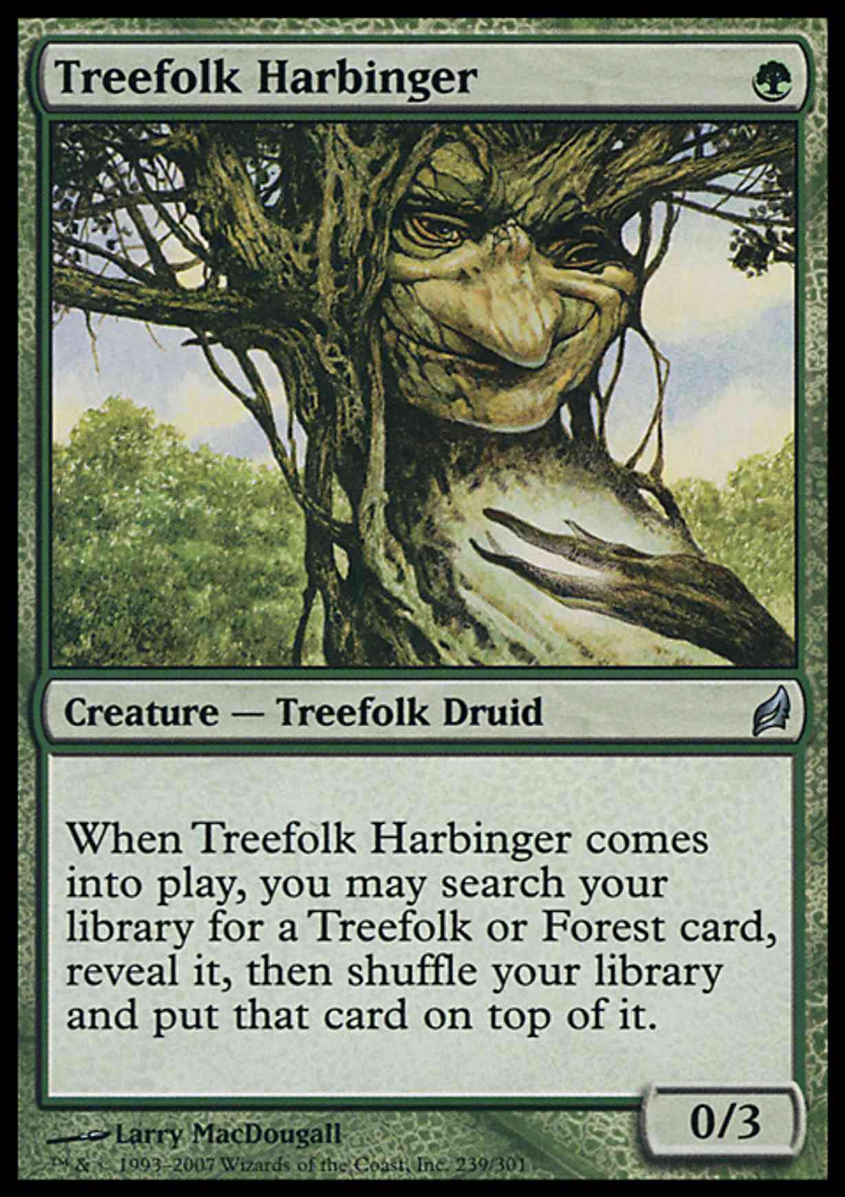 Treefolk Harbinger magic card front