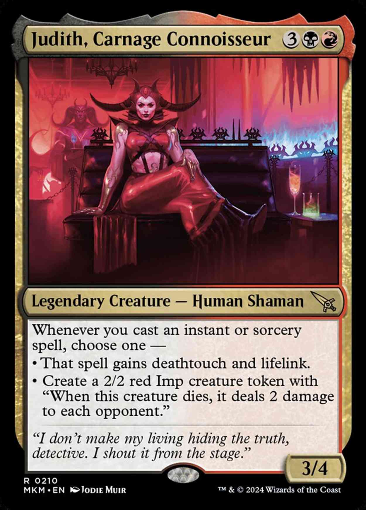 Judith, Carnage Connoisseur magic card front