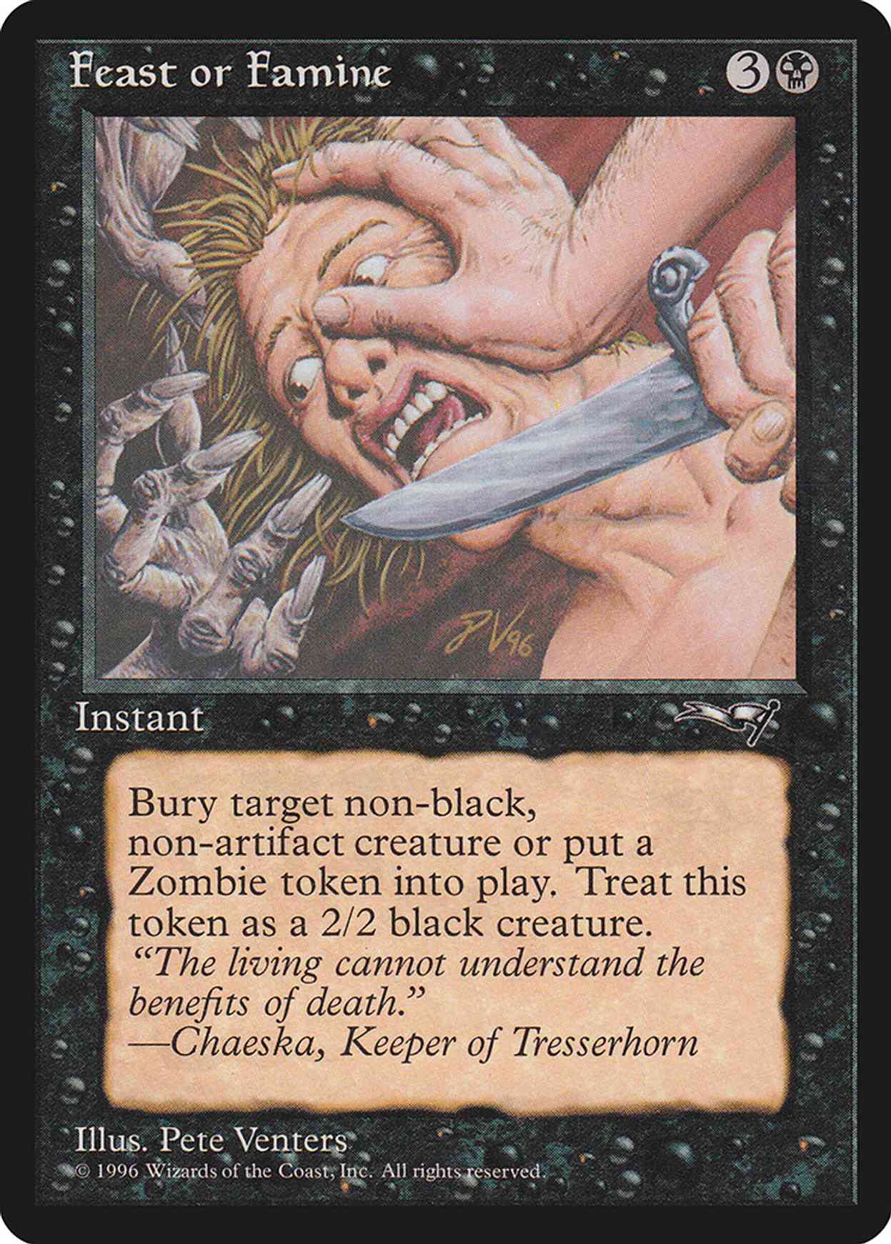 Feast or Famine (Knife) magic card front