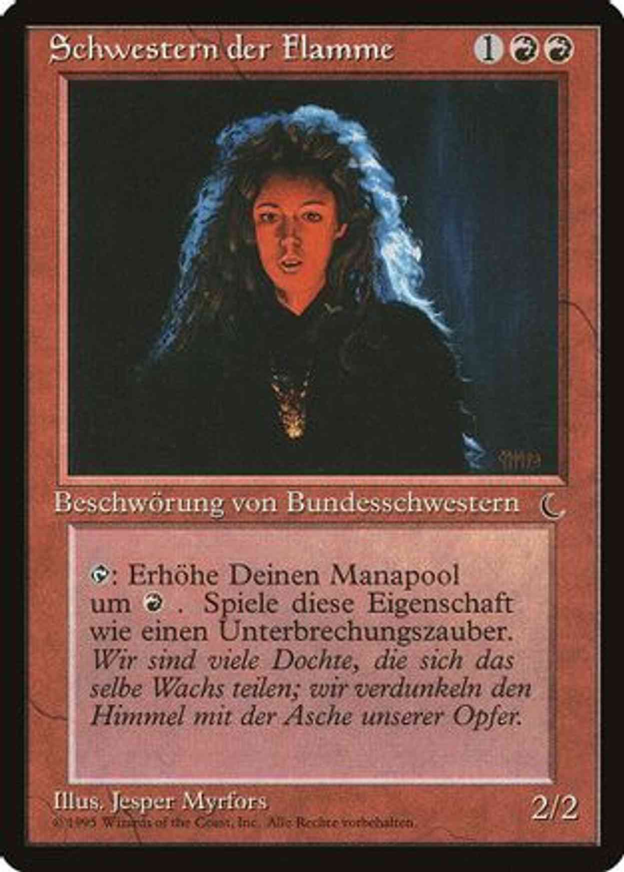 Sisters of the Flame (German) - "Schwestern der Flamme" magic card front
