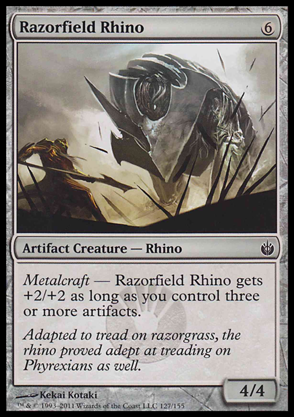 Razorfield Rhino magic card front