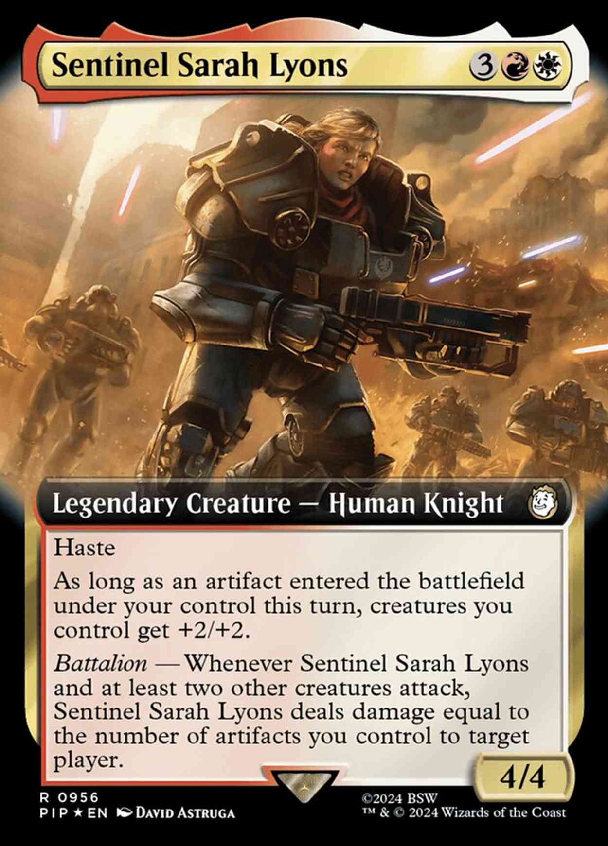 Sentinel Sarah Lyons (Extended Art) (Surge Foil) magic card front