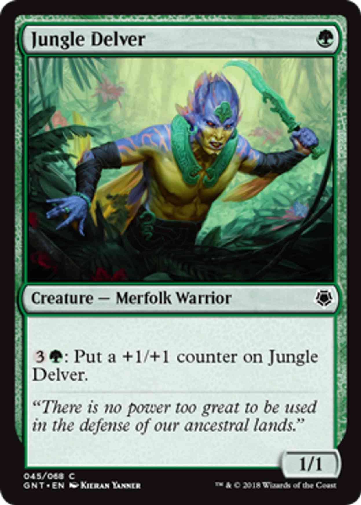 Jungle Delver magic card front