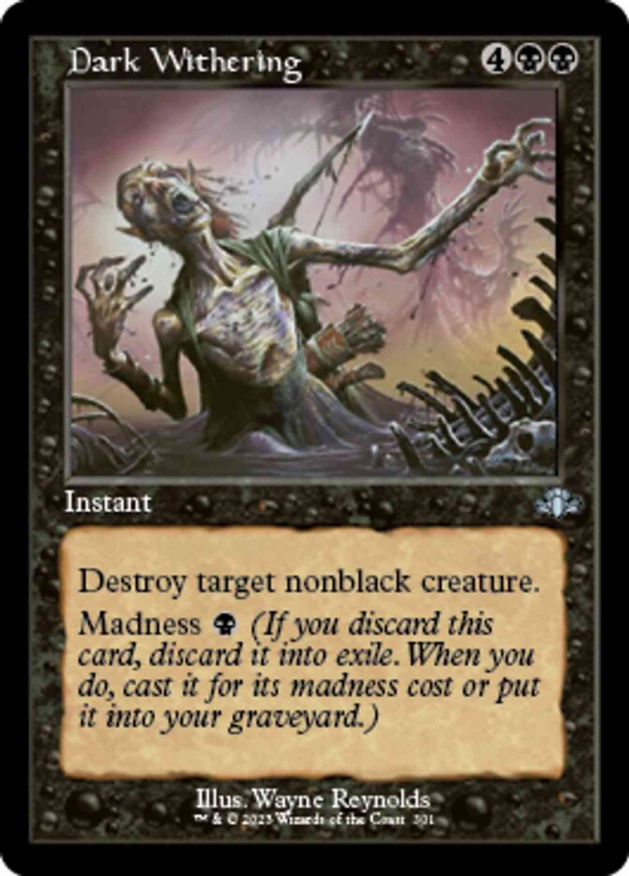 Dark Withering (Retro Frame) magic card front