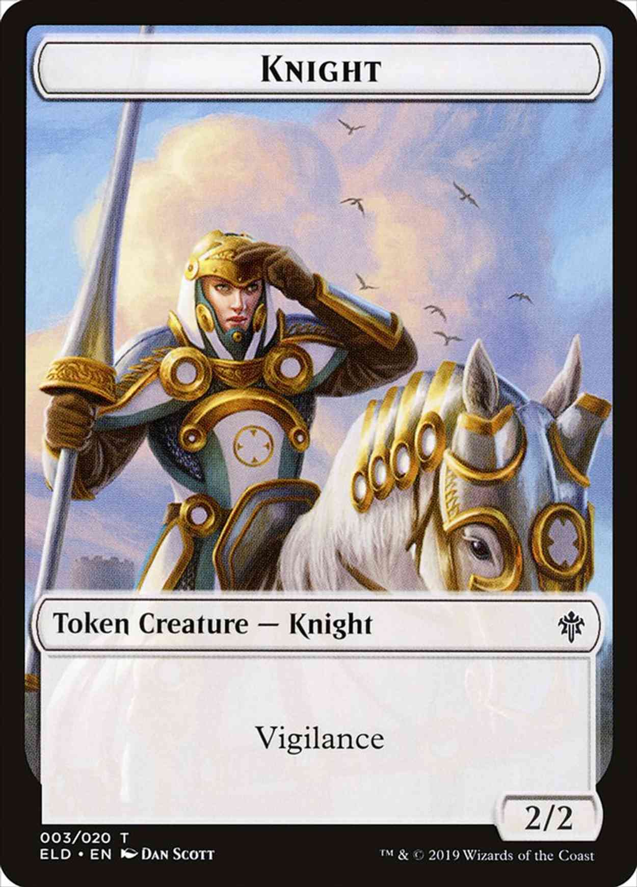 Knight // Food (17) Double-sided Token magic card front